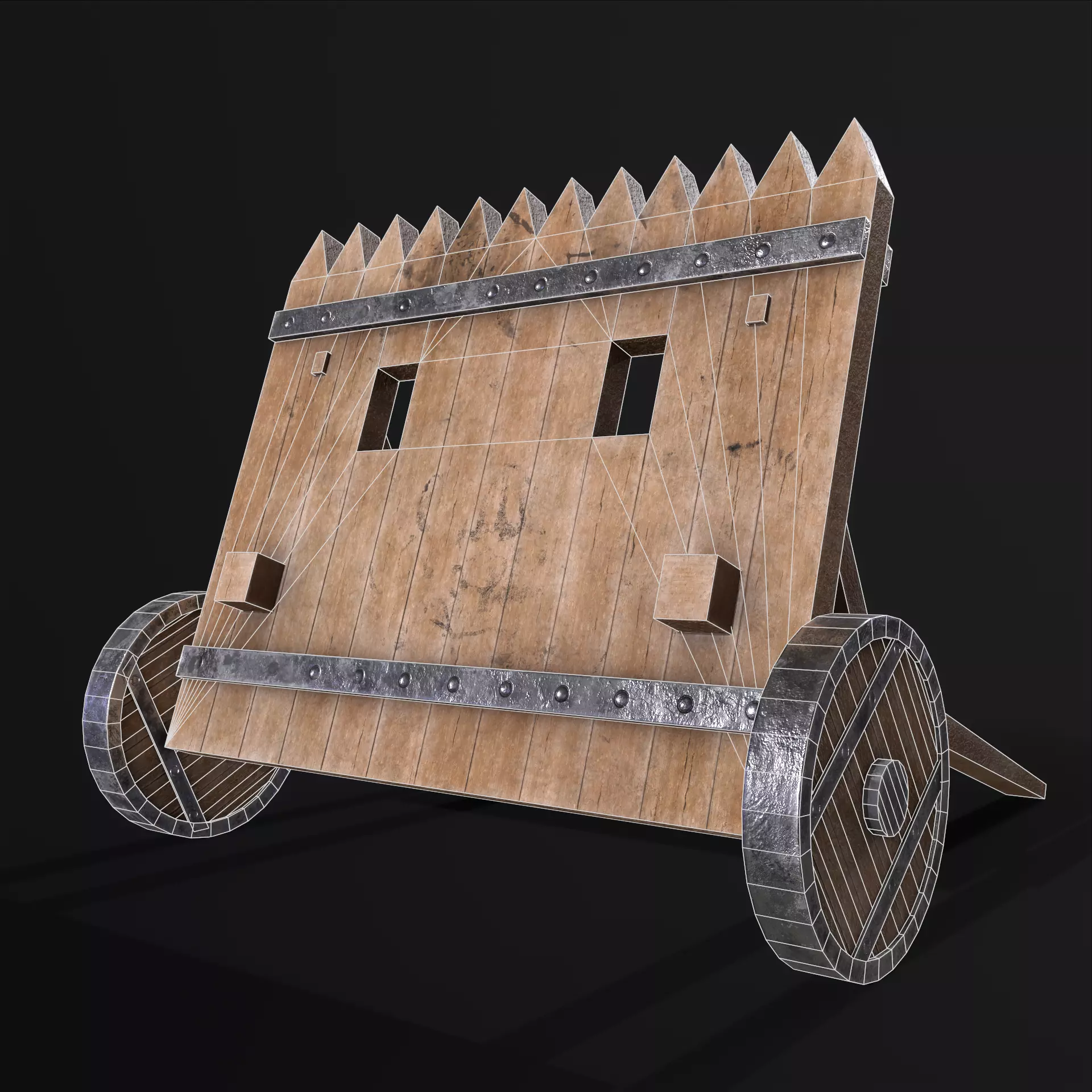 Siege Shield PBR Low-poly 3D model_9