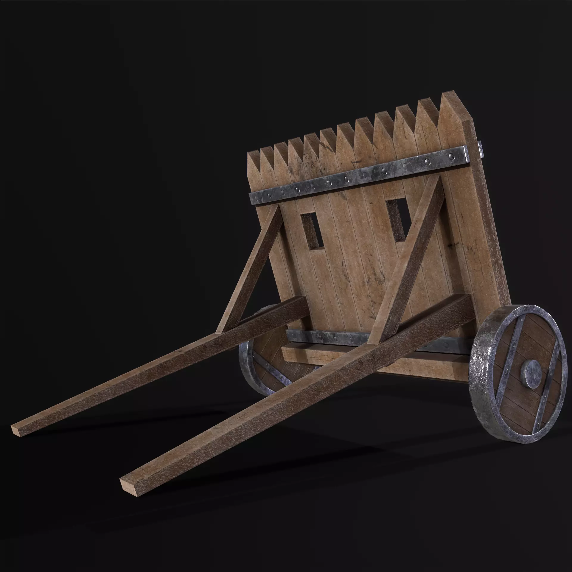 Siege Shield PBR Low-poly 3D model_5