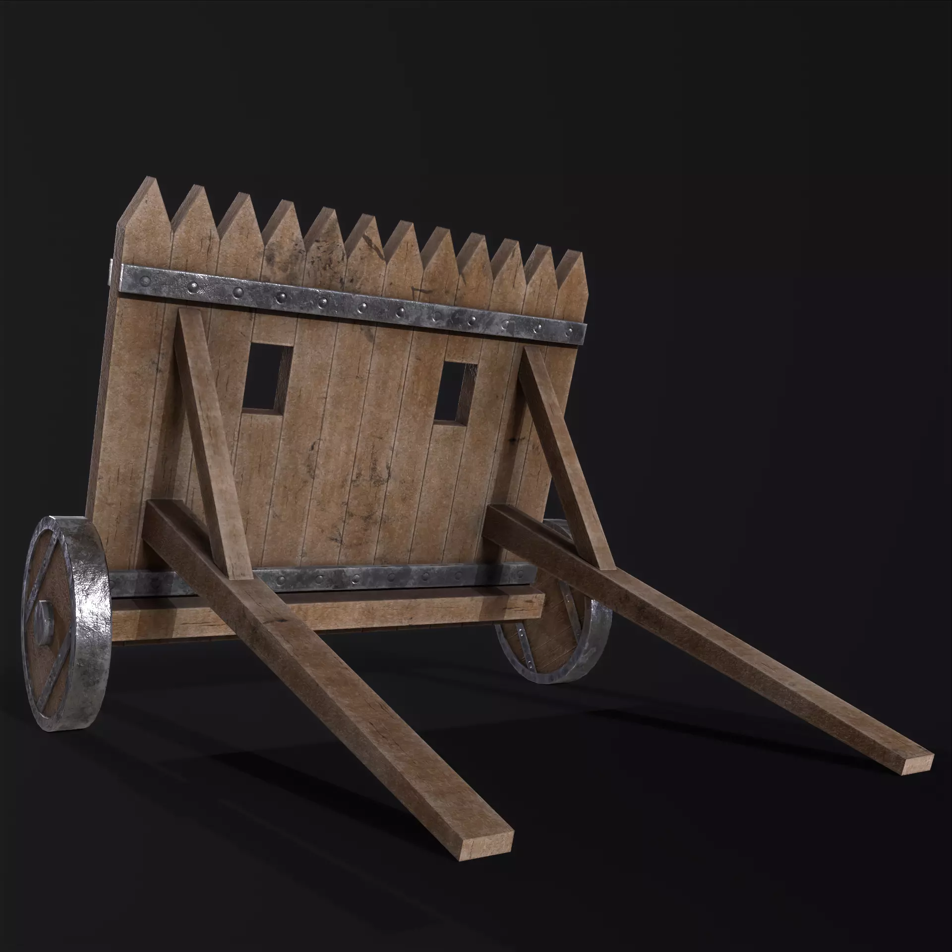 Siege Shield PBR Low-poly 3D model_3