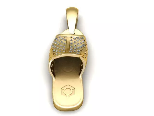 The Golden Slipper Pendant 3D Printable Model 3D print model