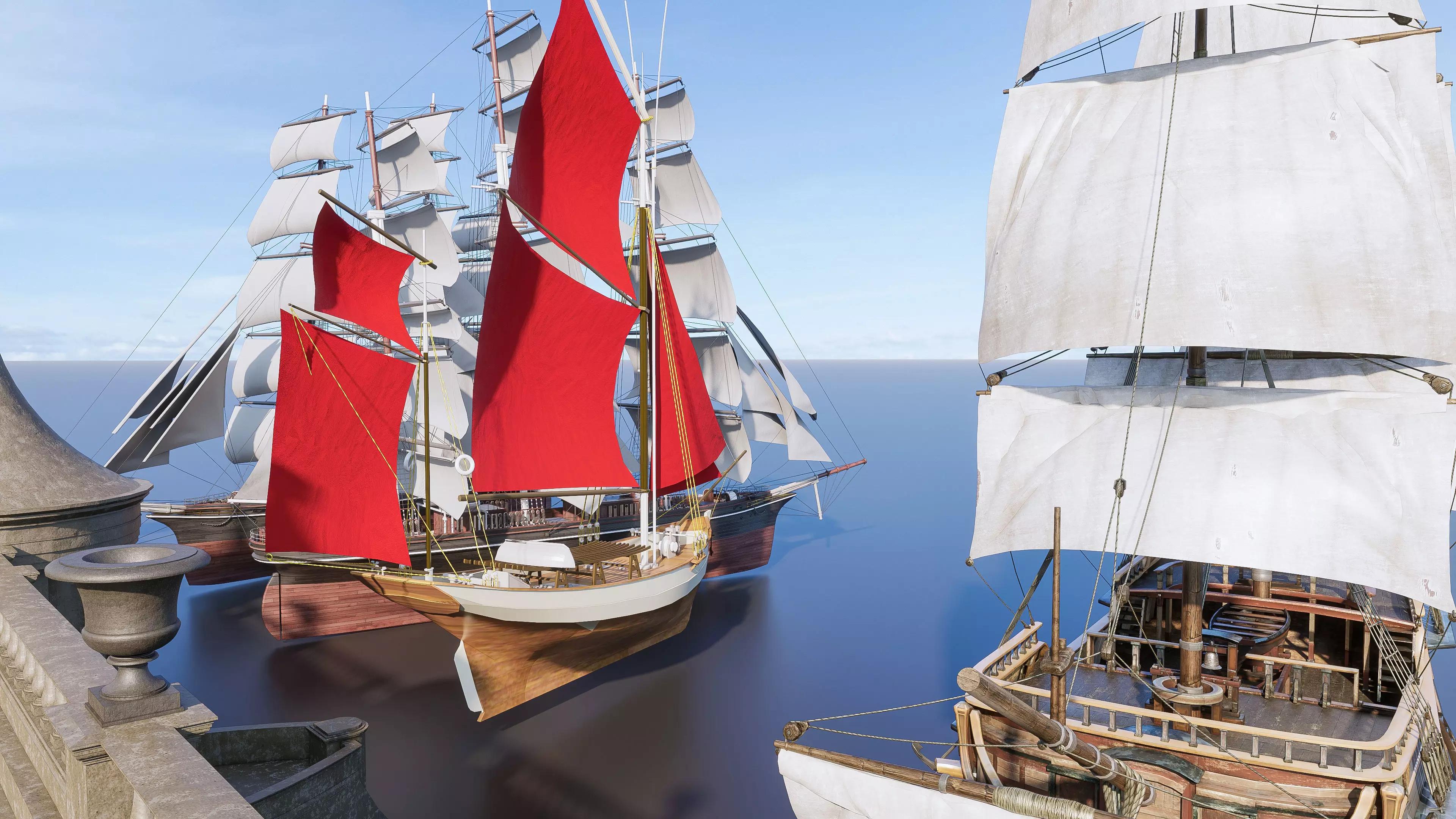 Wooden boat collection 4 3D model_6