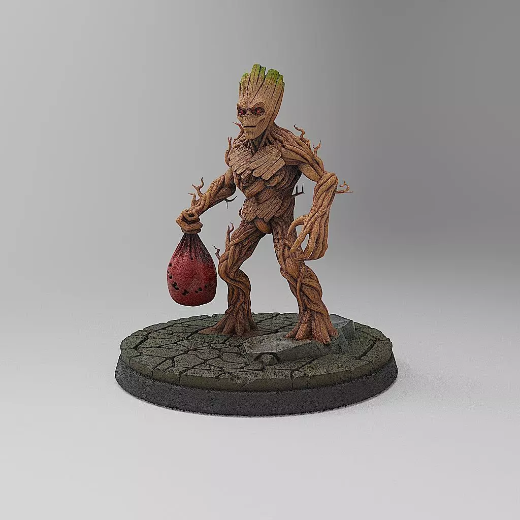 Halloween Groot 3D print model_9