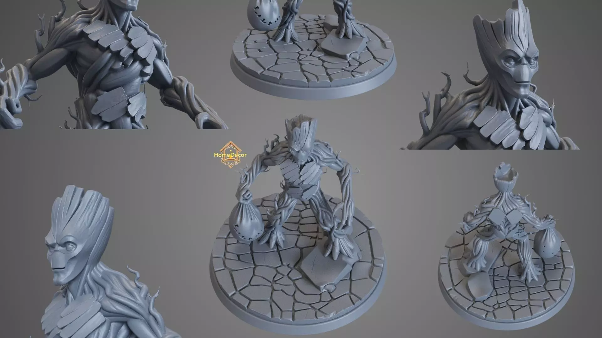 Halloween Groot 3D print model_1