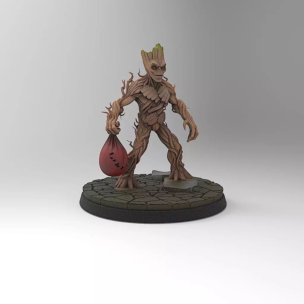 Halloween Groot 3D print model_2