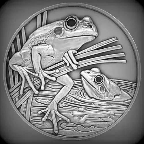frog coin CNC Relief Model