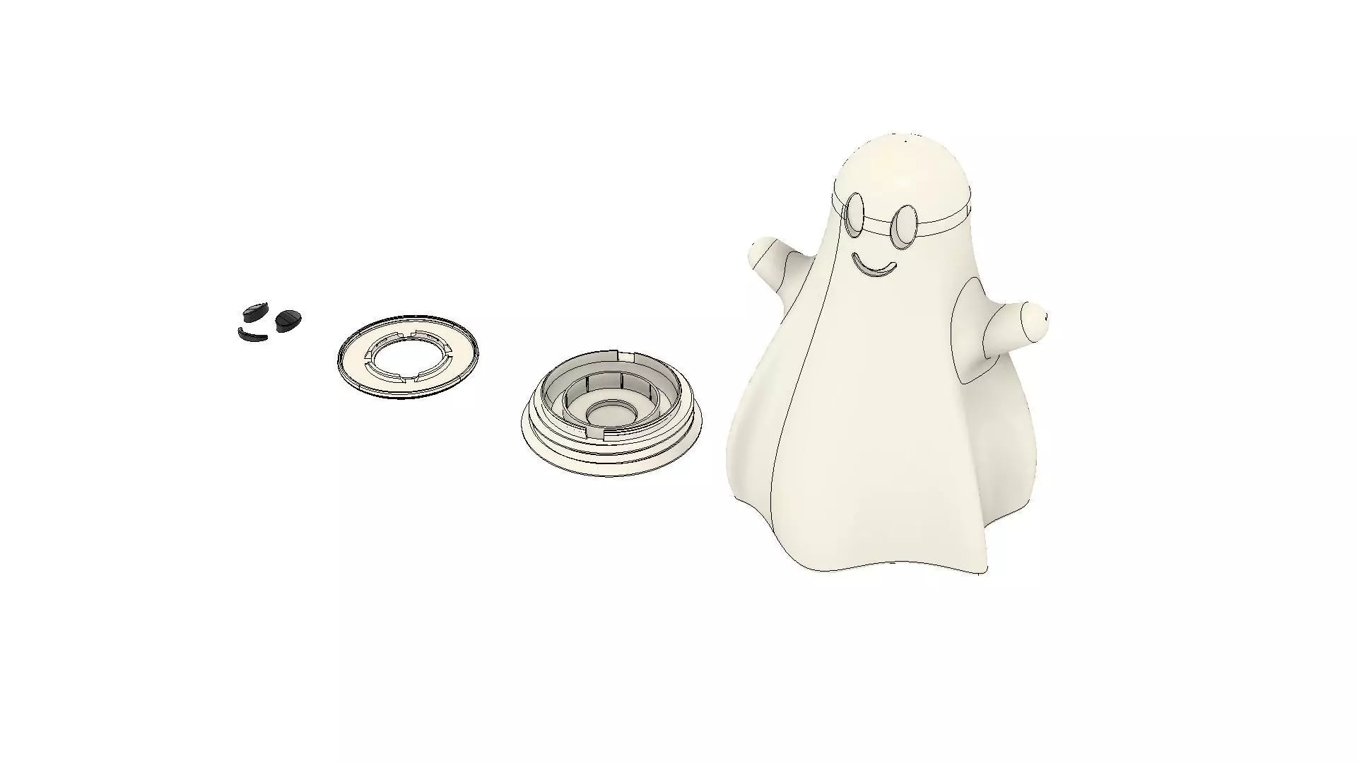 Bob - The Levitating Ghost 3D print model_4