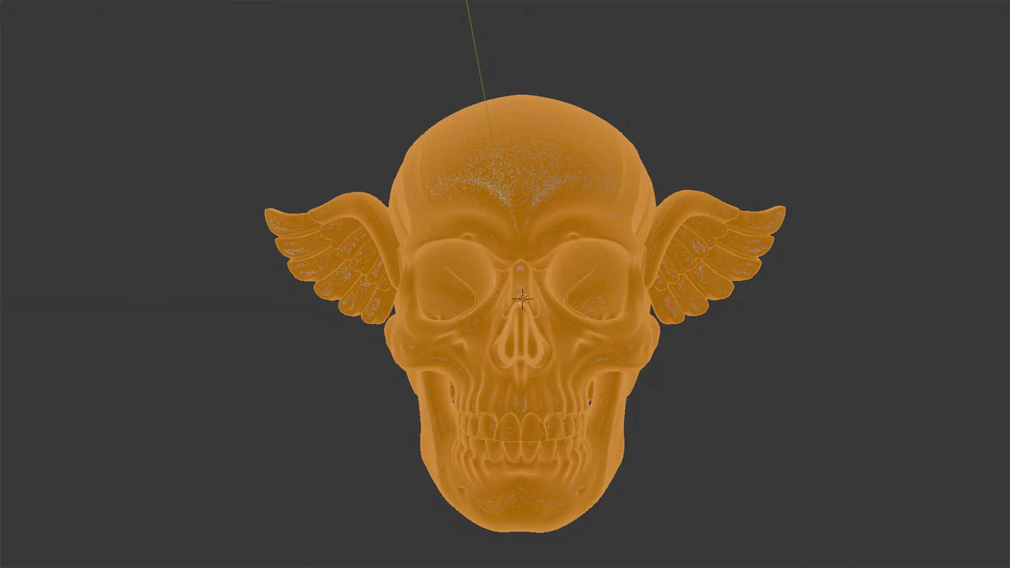 Basic Skull With Small Wings 3D Print Model 3D print model_5