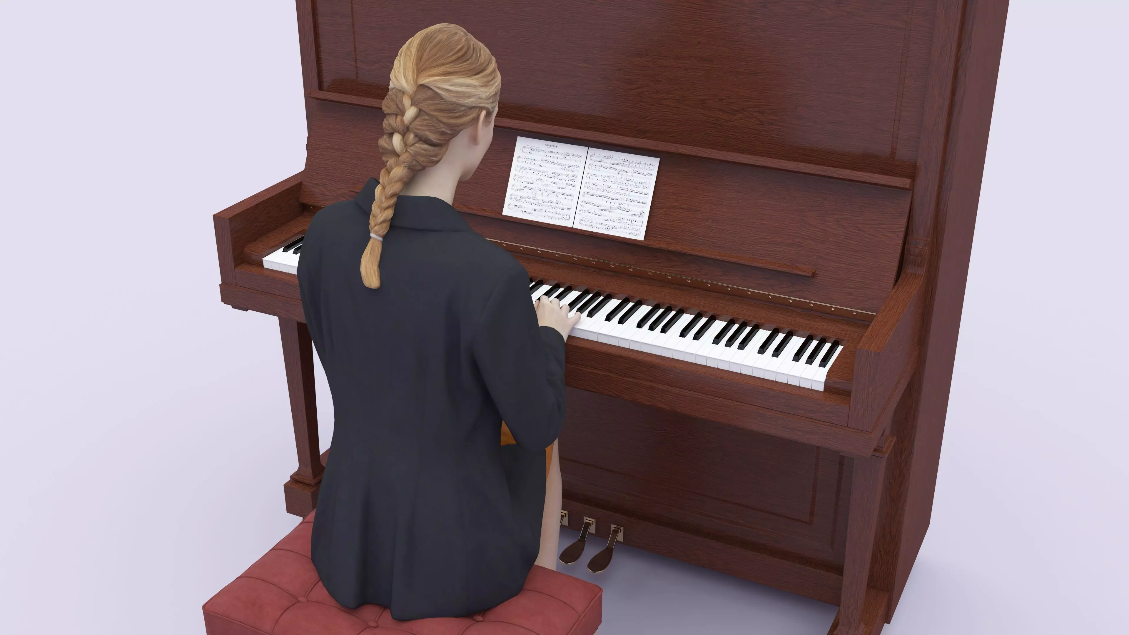Young Pianist 3D model