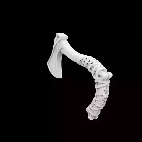 Bone Handle Axe 3D Print Model