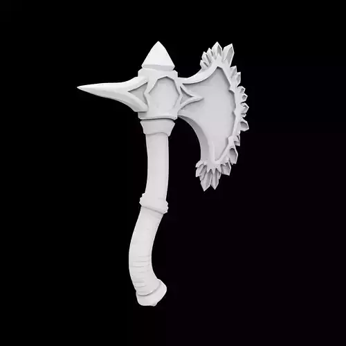 Crystal Blade Axe 3D Print Model