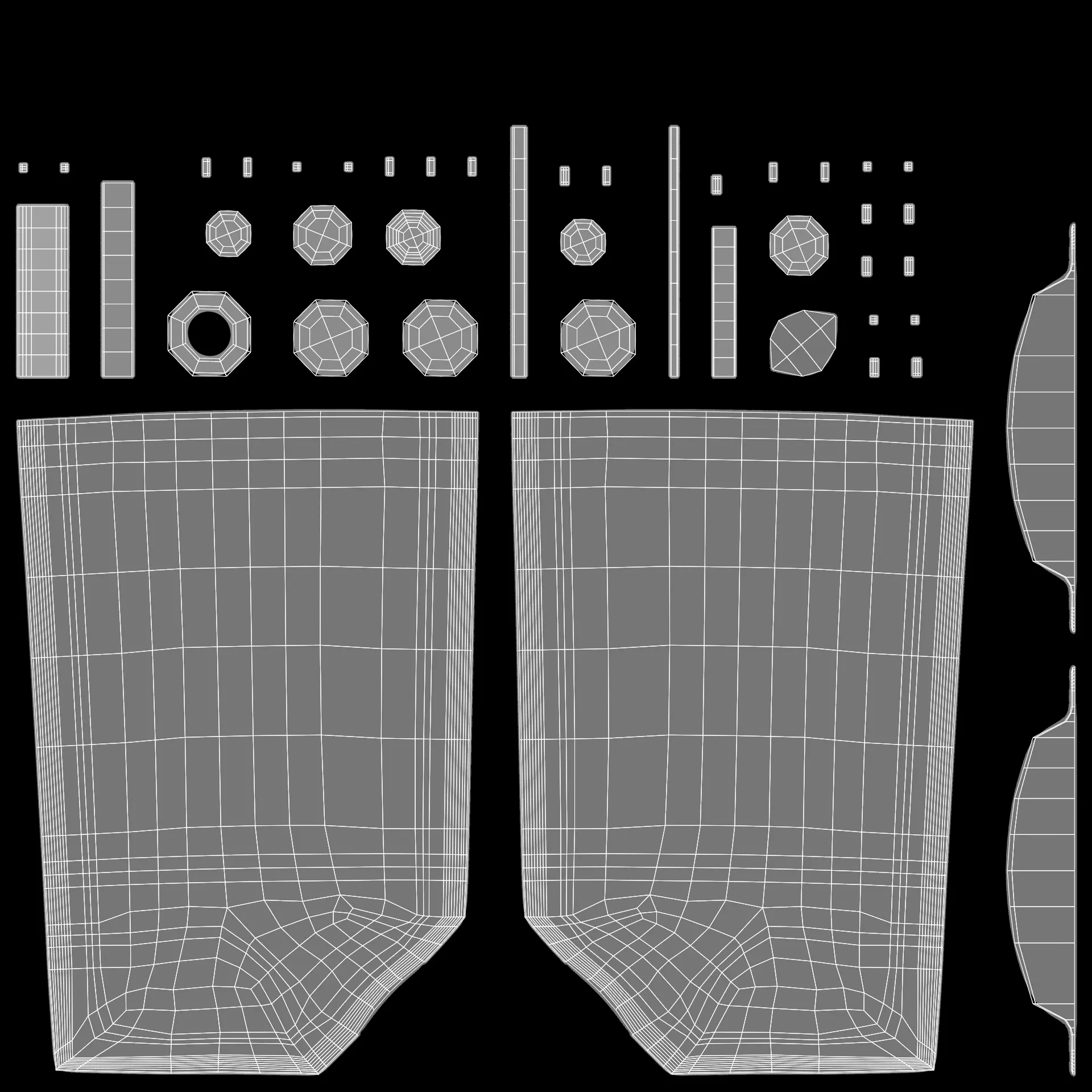 10 Sport Nutrition Containers - Product Packaging Collection Low-poly 3D model_19