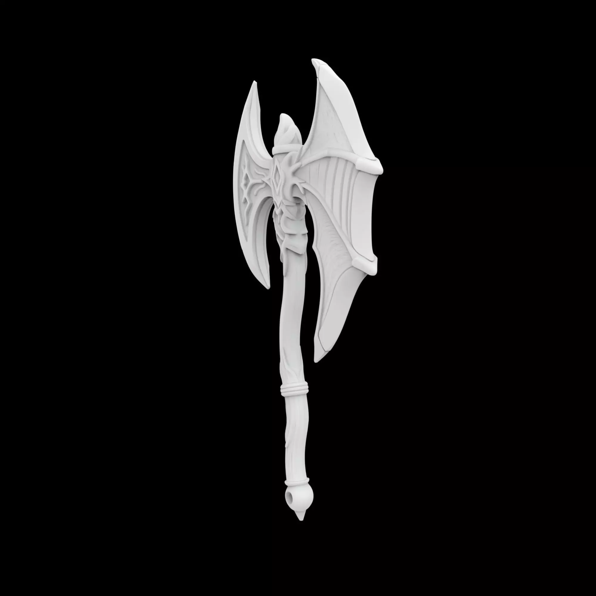 Dragon Wing Axe 3D Print Model 3D print model_3
