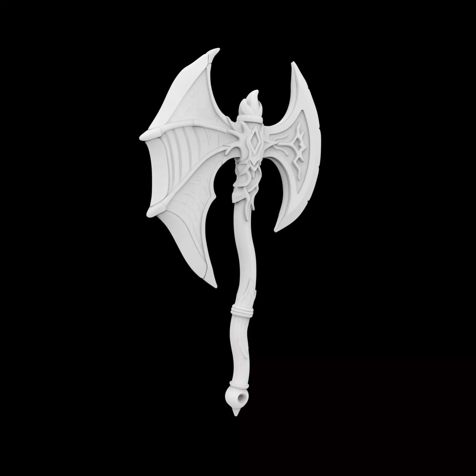 Dragon Wing Axe 3D Print Model 3D print model_0