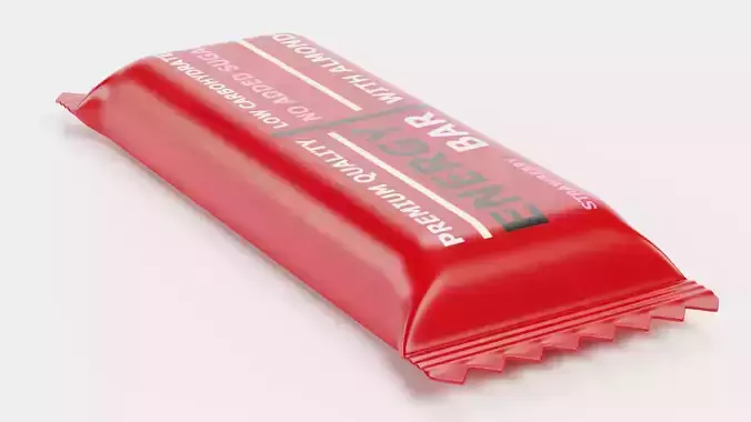 Energy Bar - Product Concept Packaging Low-poly 3D model 5
