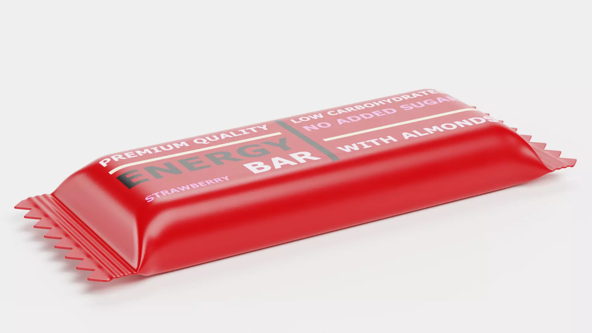 Energy Bar - Product Concept Packaging Low-poly 3D model_3