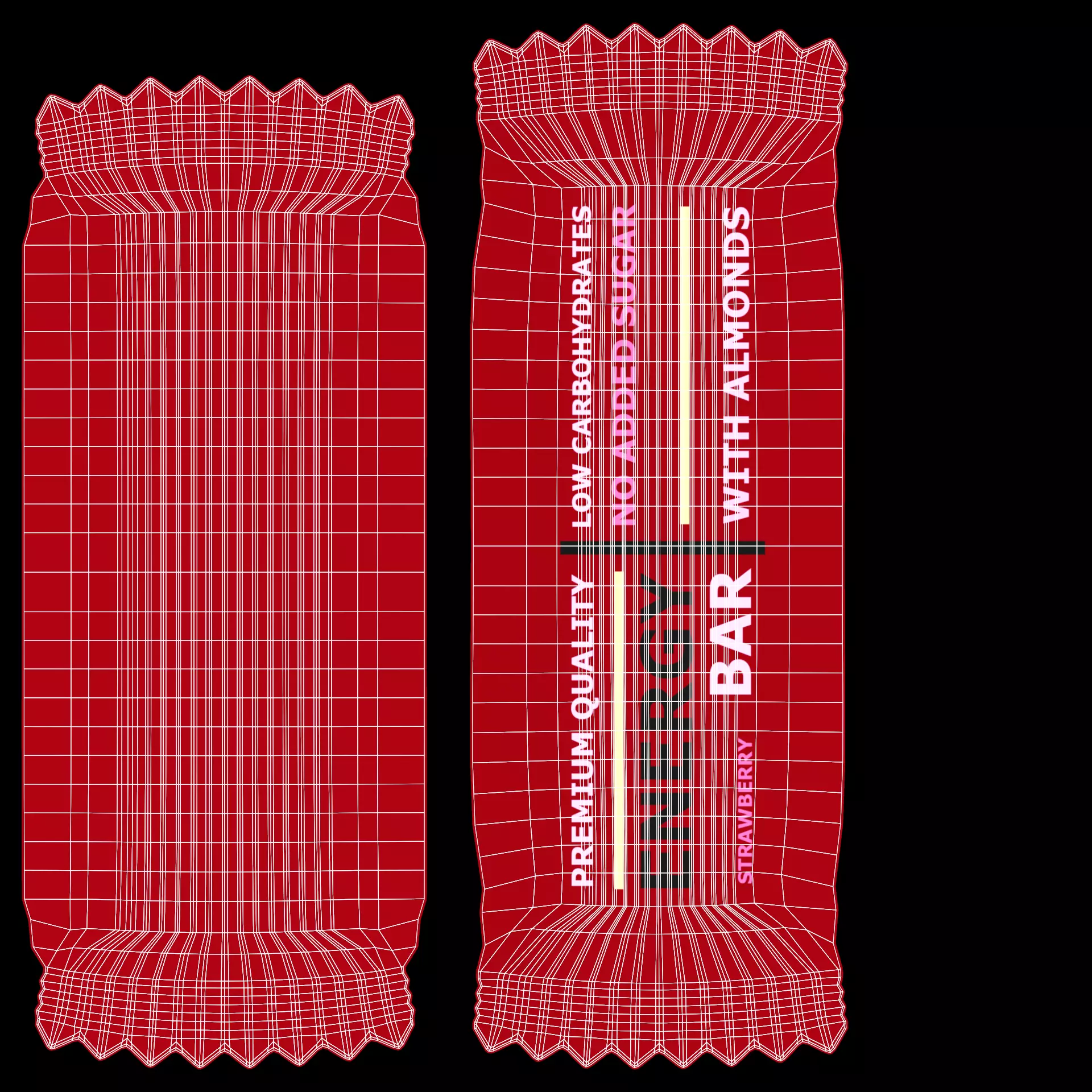 Energy Bar - Product Concept Packaging Low-poly 3D model_7