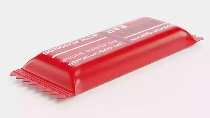 Energy Bar - Product Concept Packaging Low-poly 3D model 6