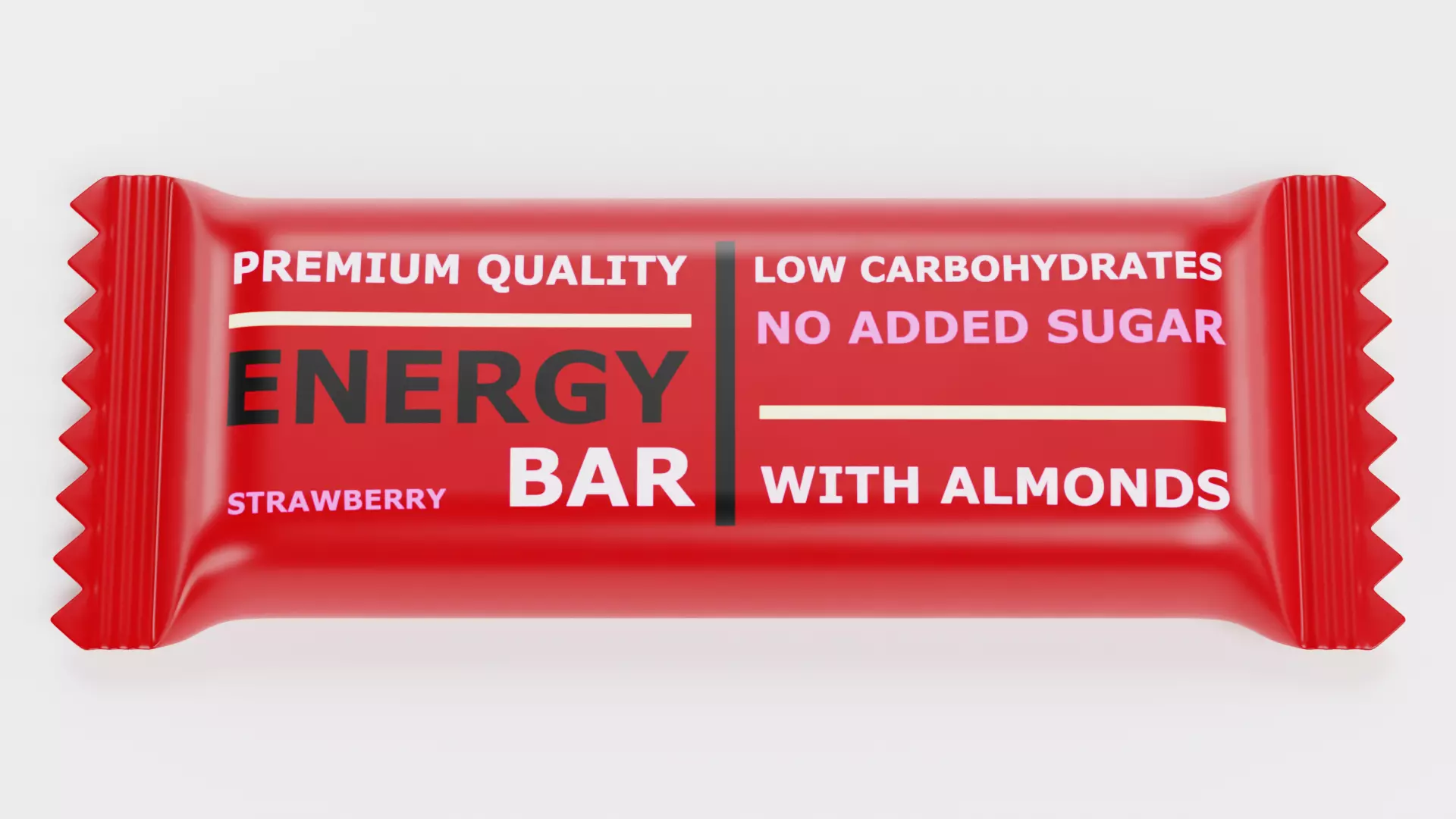 Energy Bar - Product Concept Packaging Low-poly 3D model_0