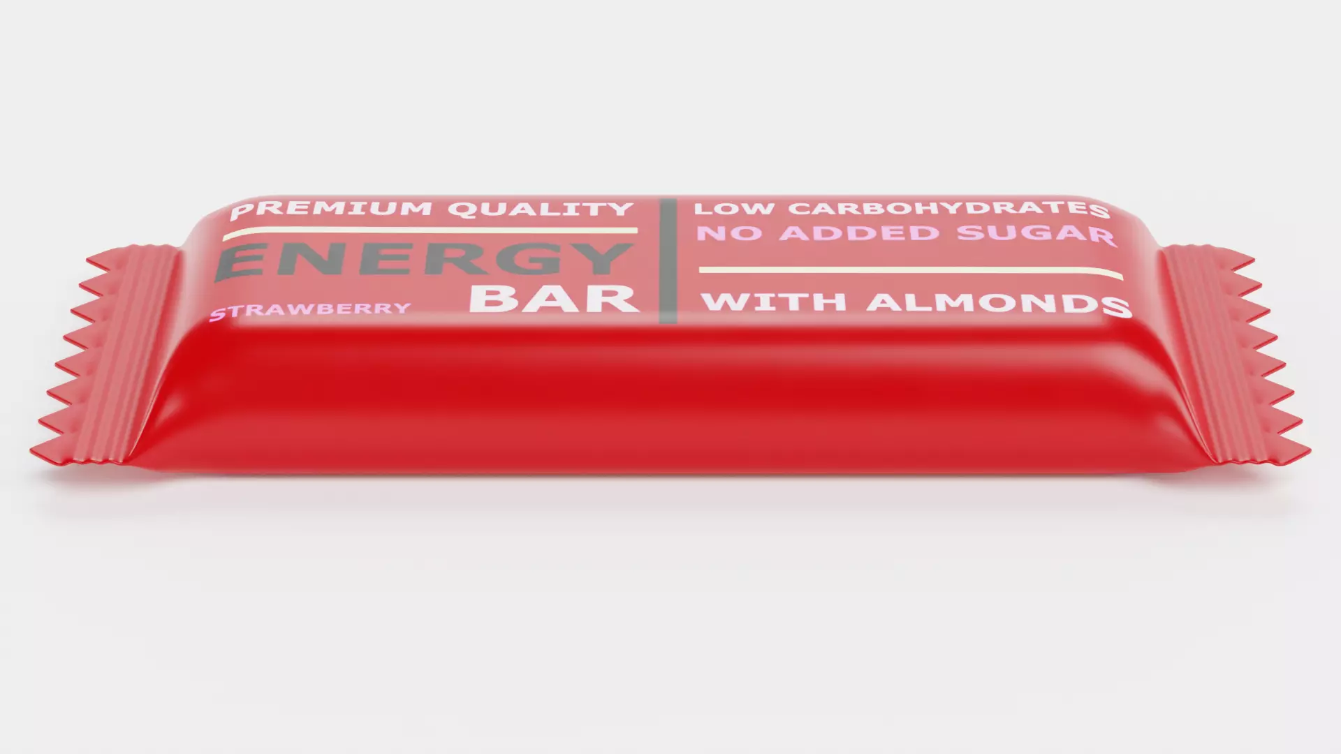 Energy Bar - Product Concept Packaging Low-poly 3D model_1