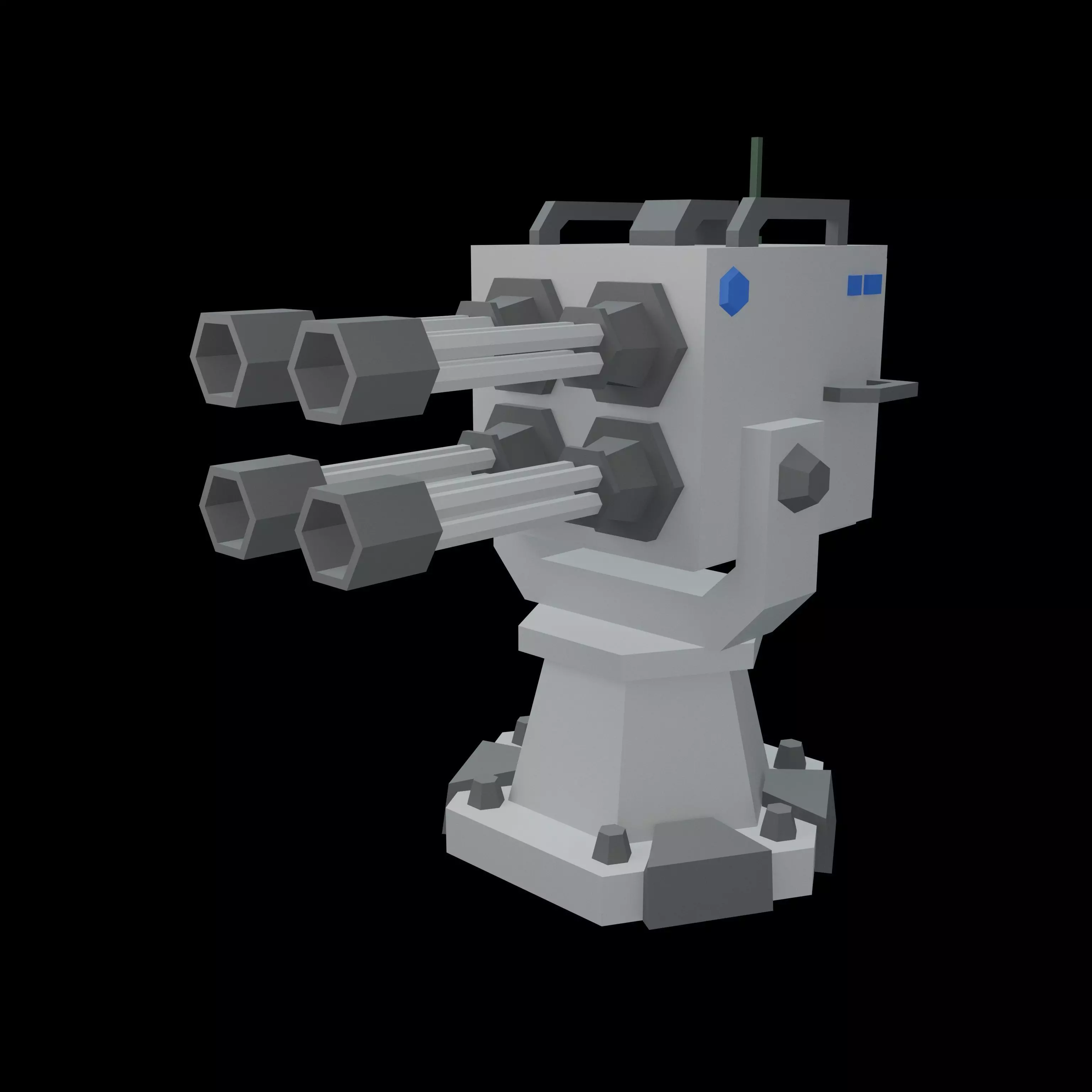 Tower Defence Mechanical v4 001 Low-poly 3D model
