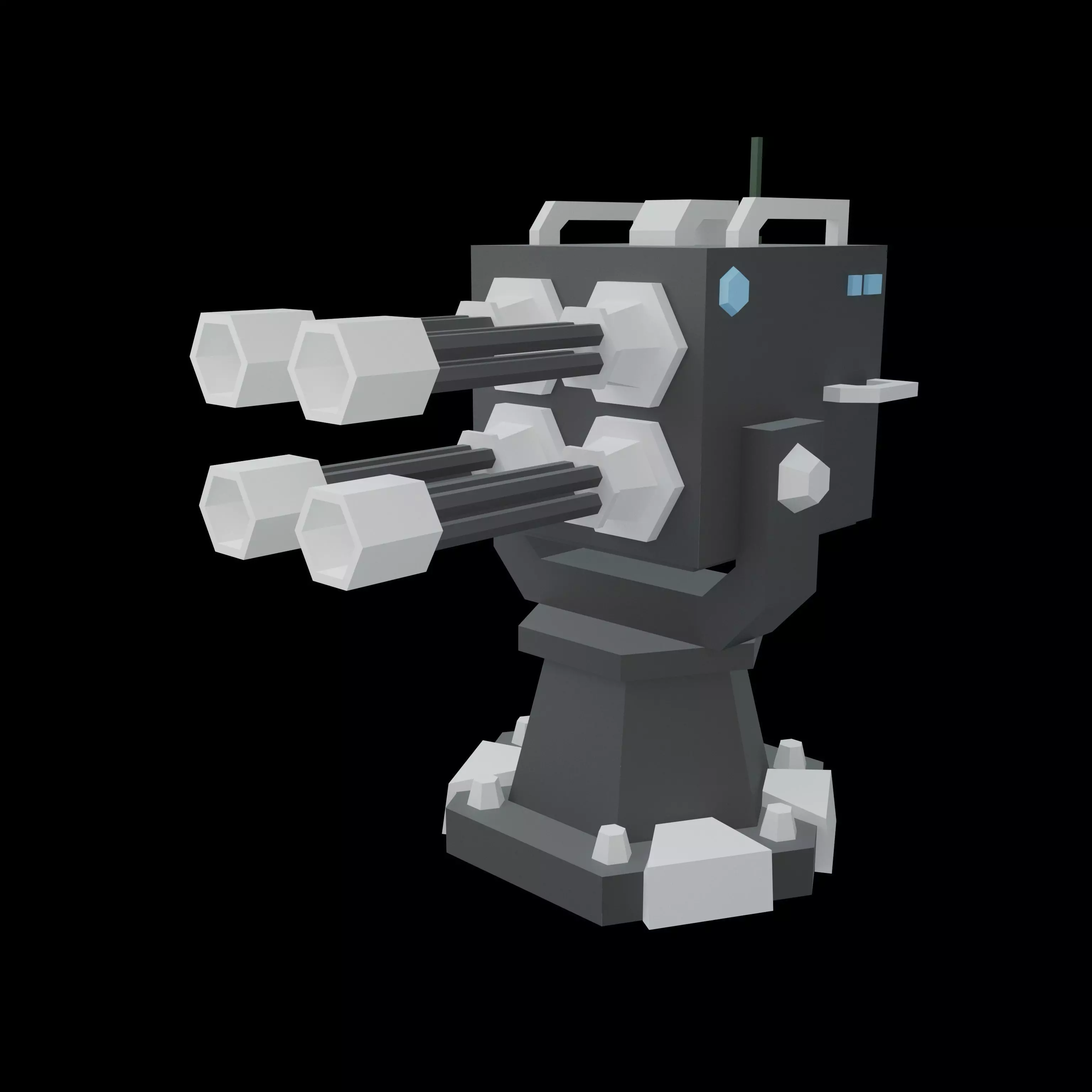 Tower Defence Mechanical v4 002 Low-poly 3D model