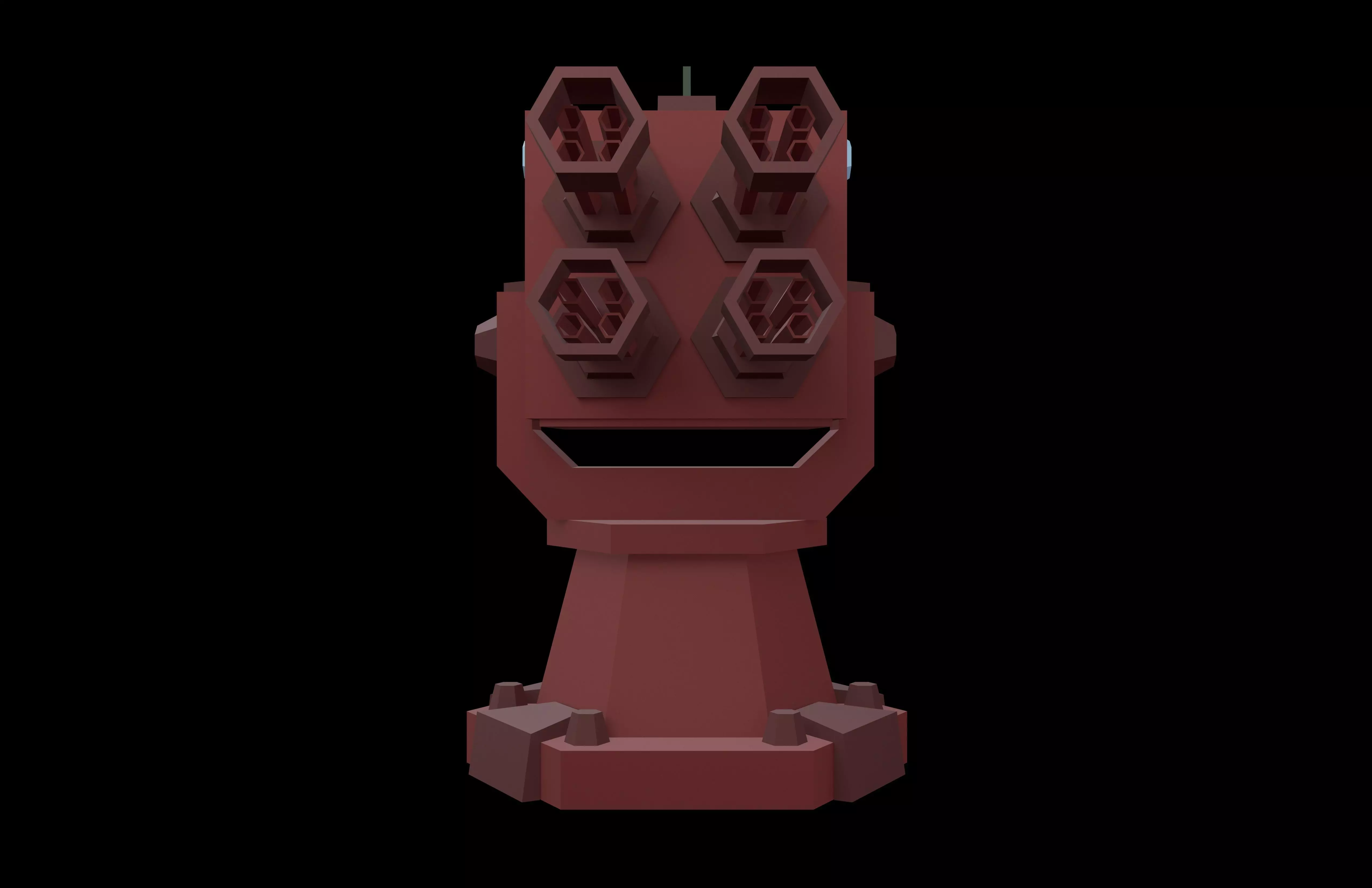 Tower Defence Mechanical v4 003 Low-poly 3D model_1