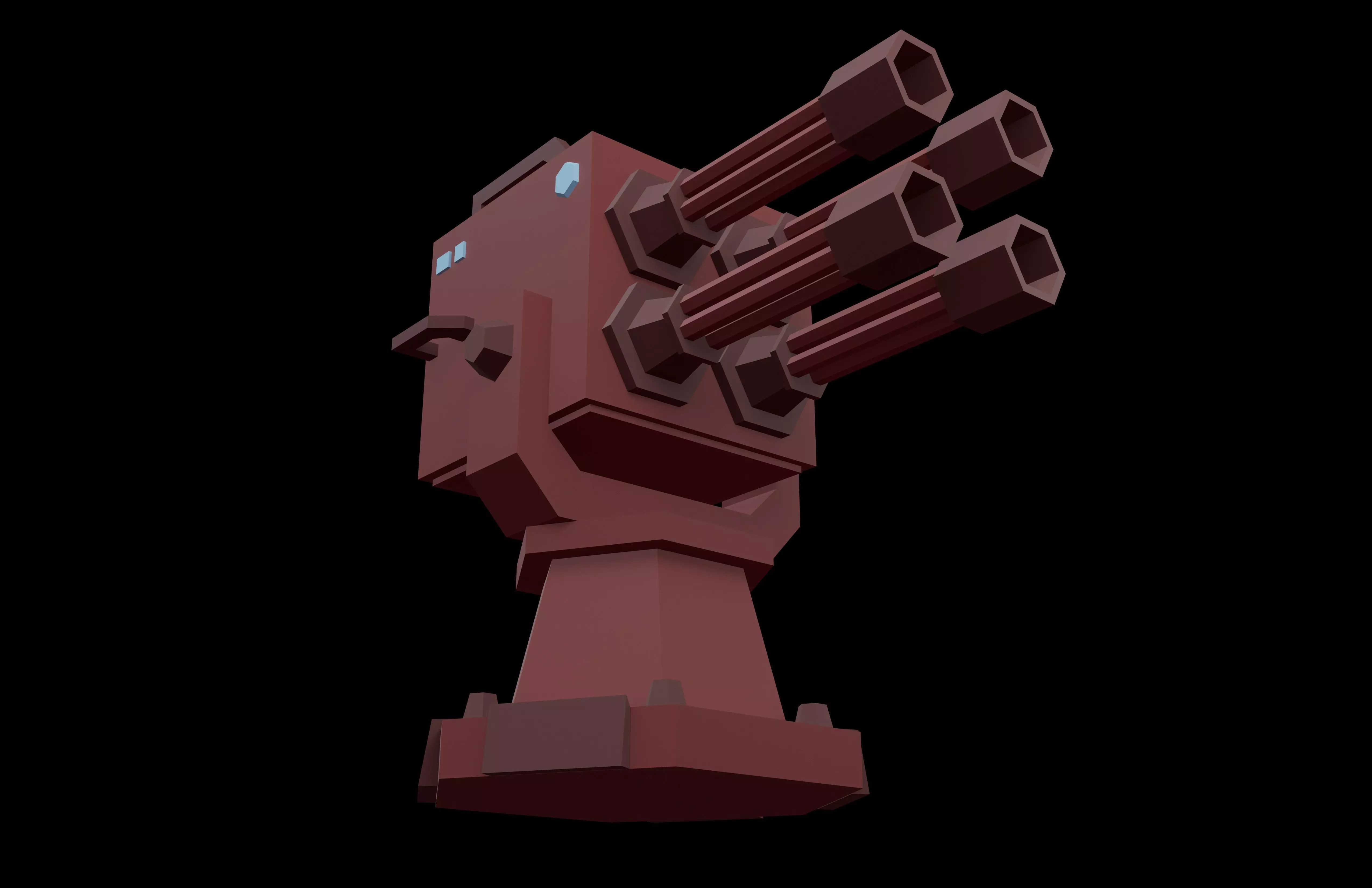 Tower Defence Mechanical v4 003 Low-poly 3D model_3