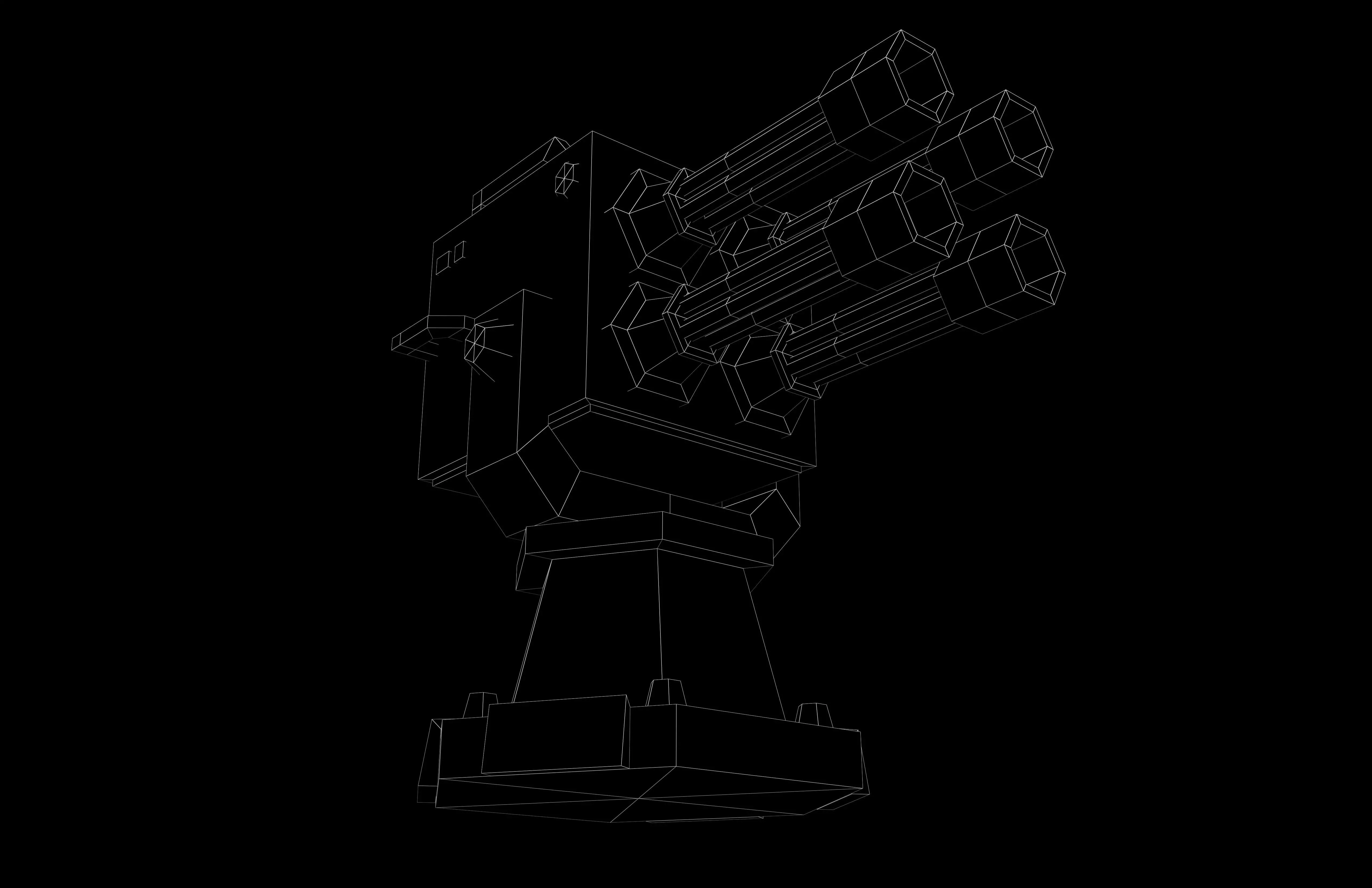 Tower Defence Mechanical v4 003 Low-poly 3D model_7