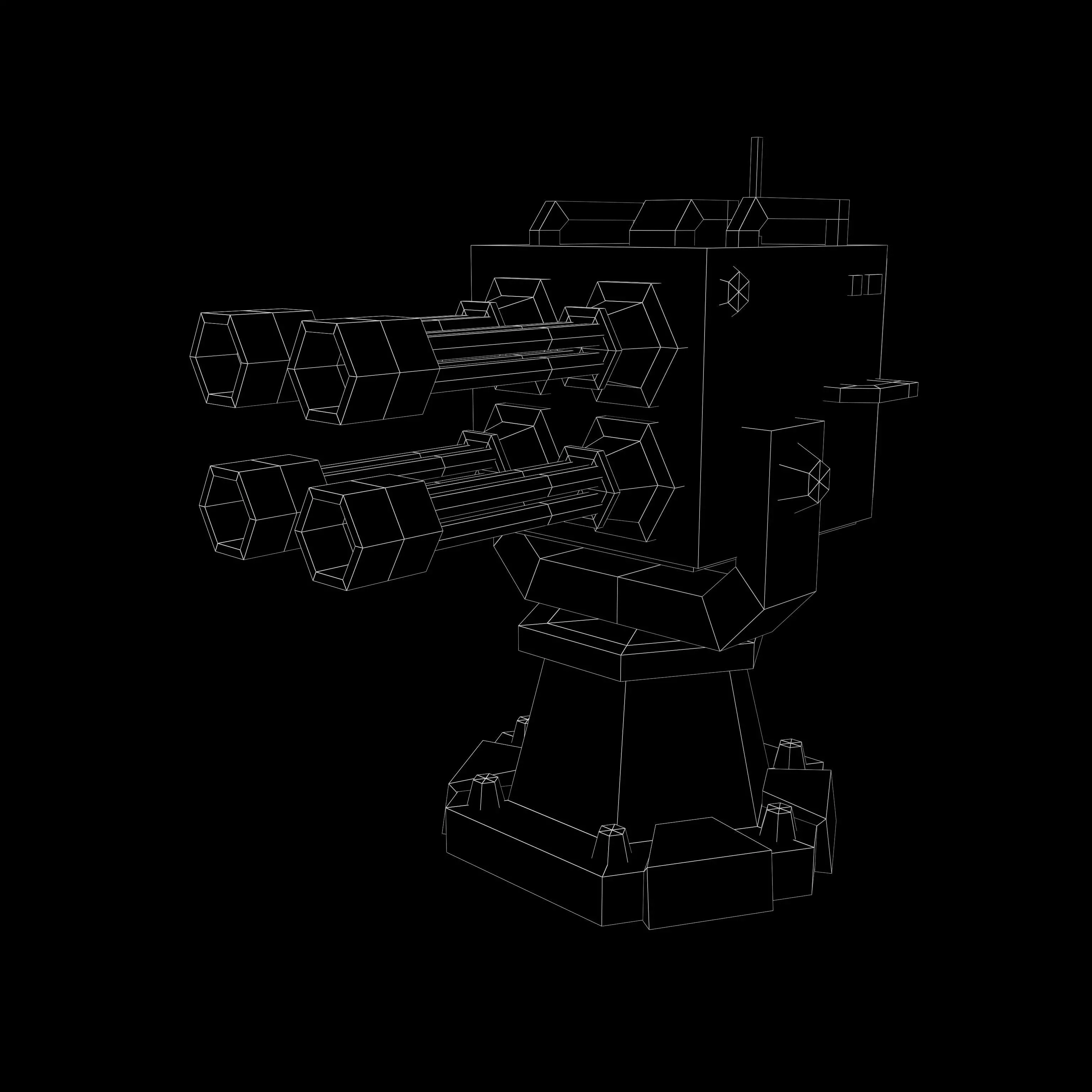 Tower Defence Mechanical v4 003 Low-poly 3D model_4