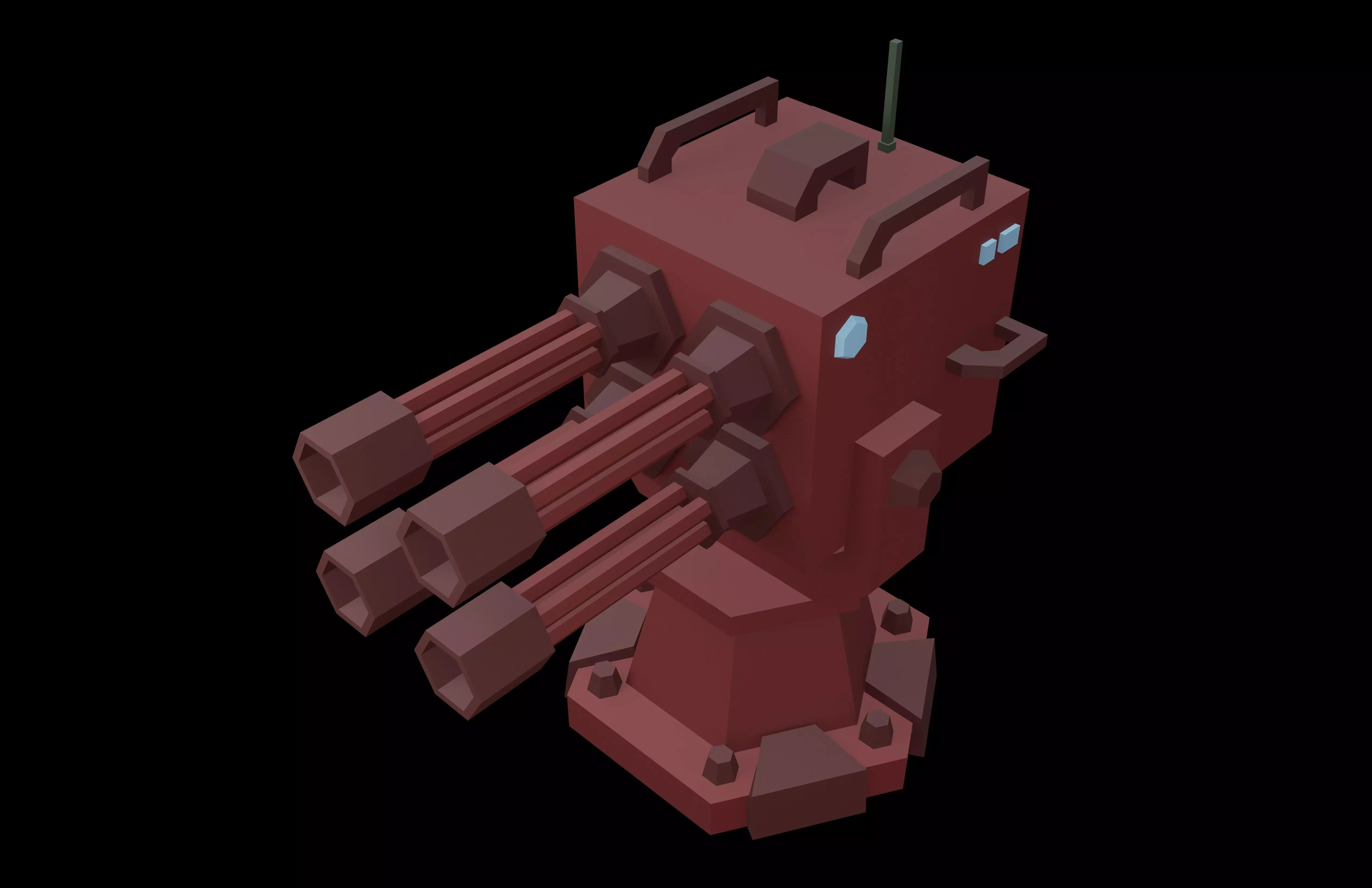 Tower Defence Mechanical v4 003 Low-poly 3D model_2
