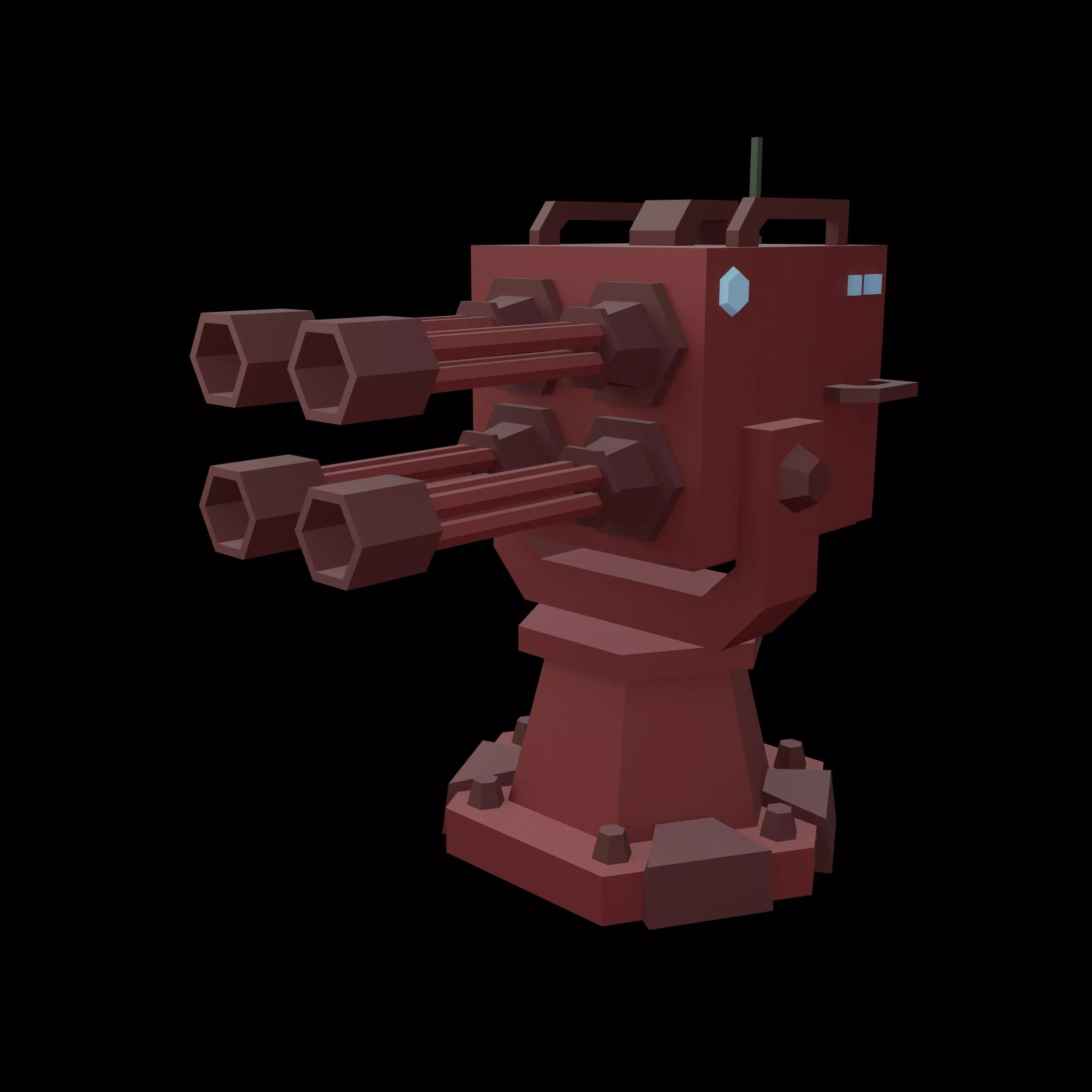 Tower Defence Mechanical v4 003 Low-poly 3D model_0