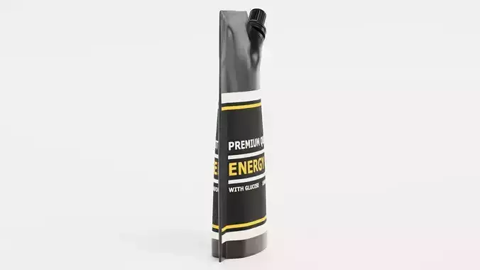 Energy Gel - Product Concept Packaging Low-poly 3D model 6