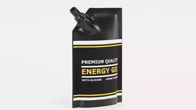 Energy Gel - Product Concept Packaging Low-poly 3D model 4