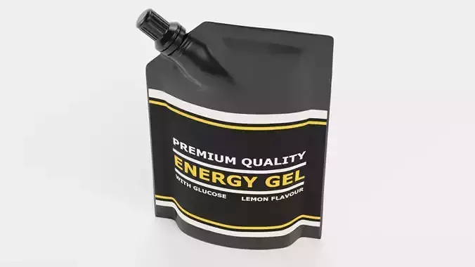 Energy Gel - Product Concept Packaging Low-poly 3D model 2