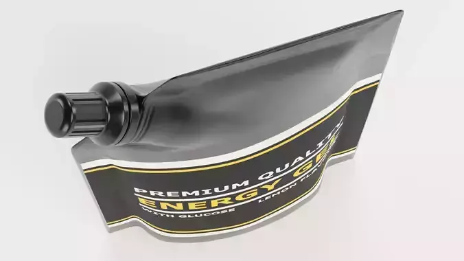 Energy Gel - Product Concept Packaging Low-poly 3D model 3