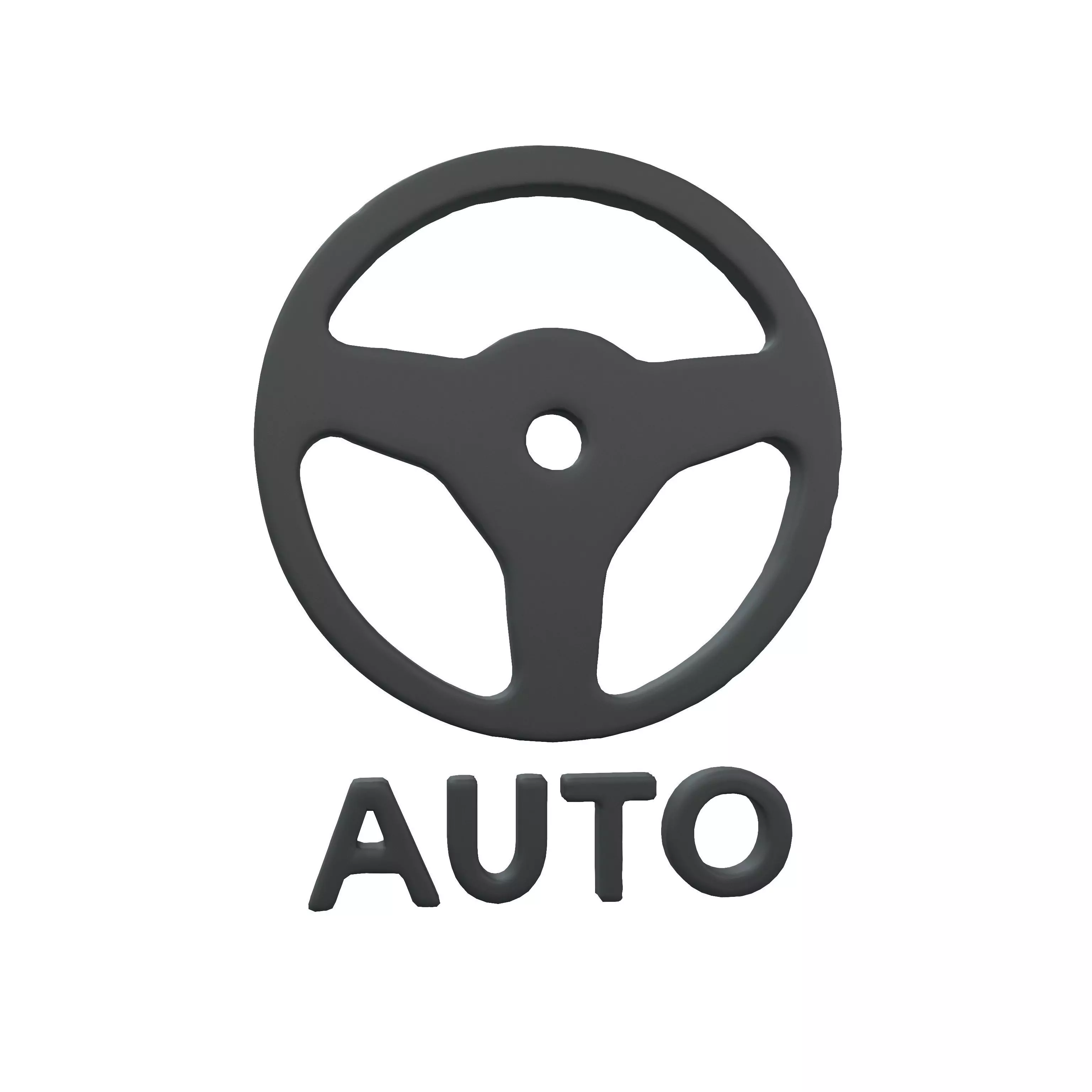 Autonomous Driving Symbol v1 001 Low-poly 3D model