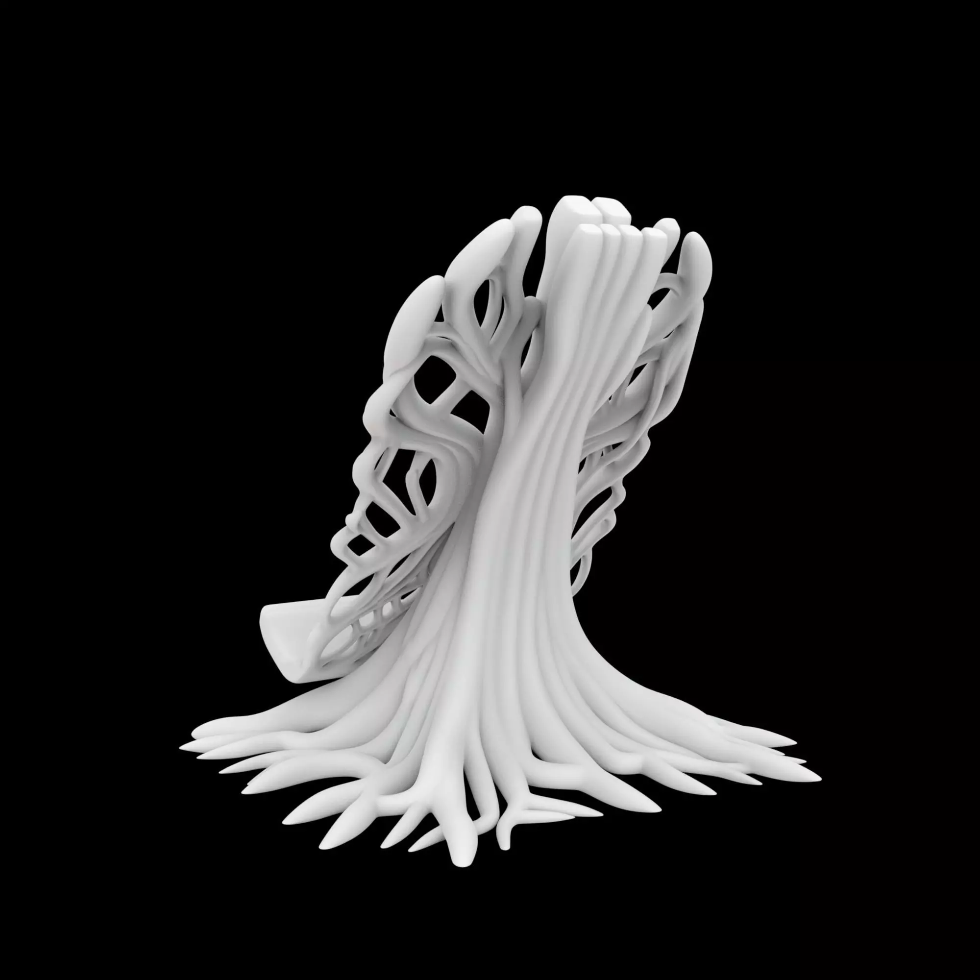 Tree Root Phone Stand 3D Print Model 3D print model_1