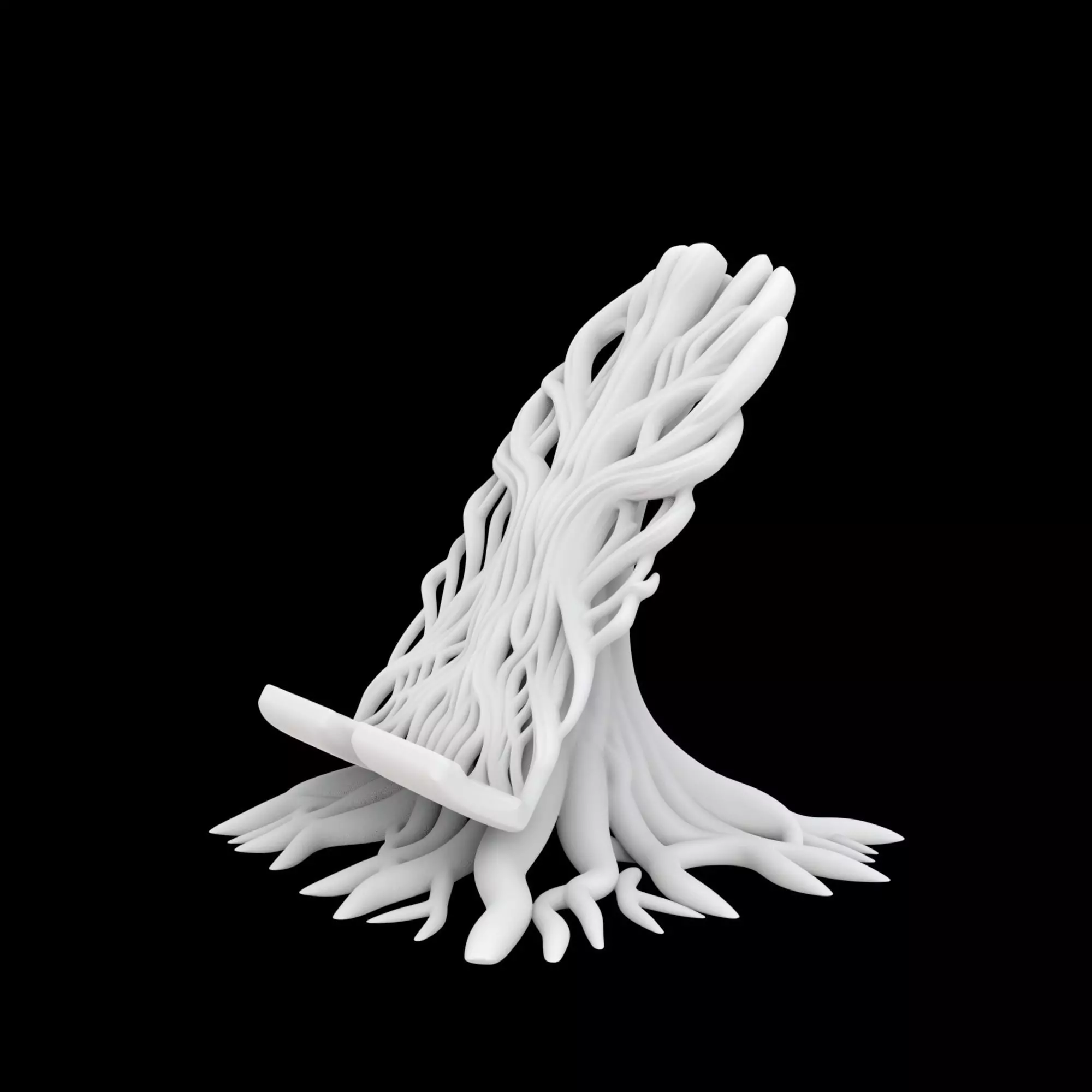 Tree Root Phone Stand 3D Print Model 3D print model_0