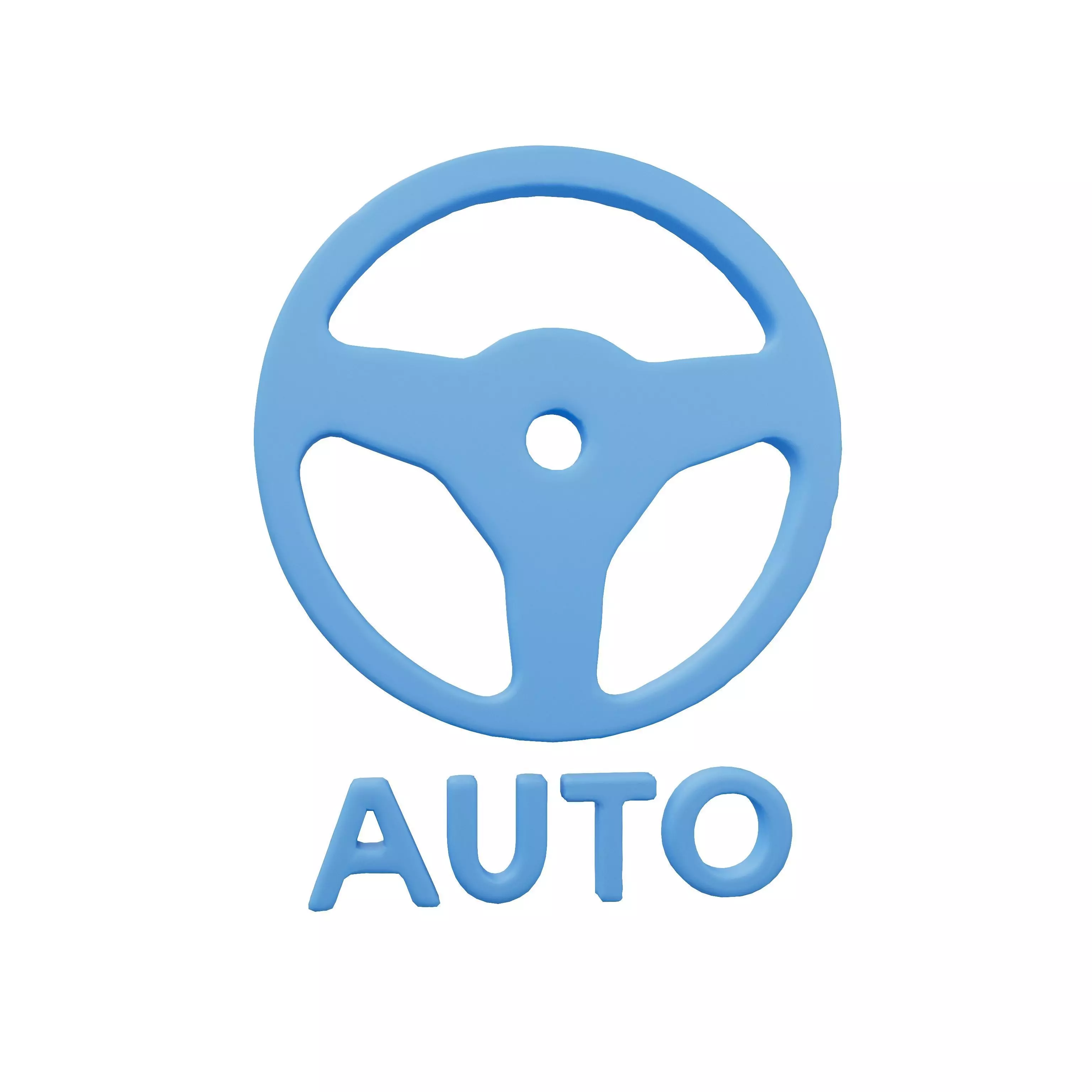 Autonomous Driving Symbol v1 002 Low-poly 3D model_0