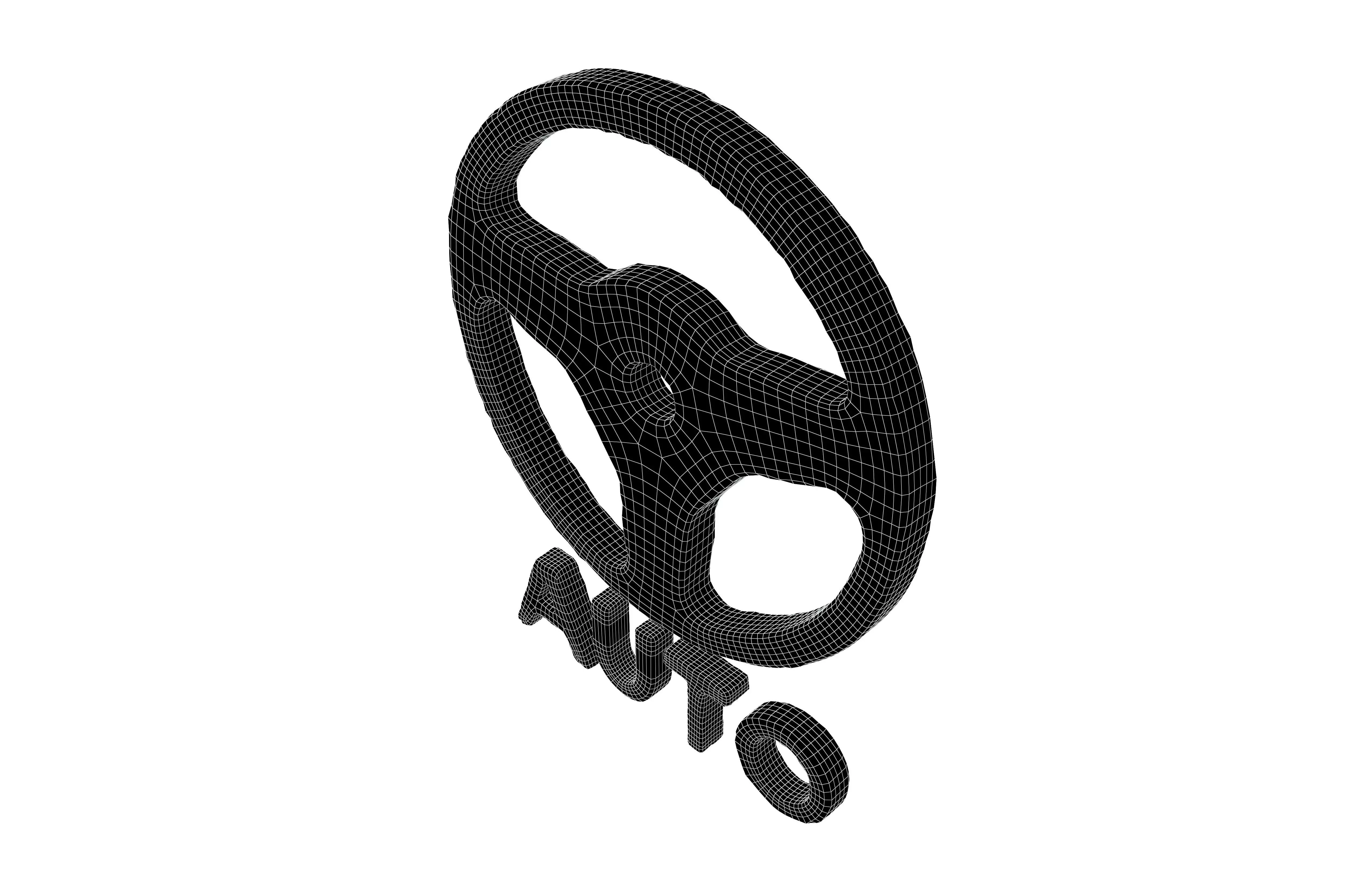 Autonomous Driving Symbol v1 002 Low-poly 3D model_6