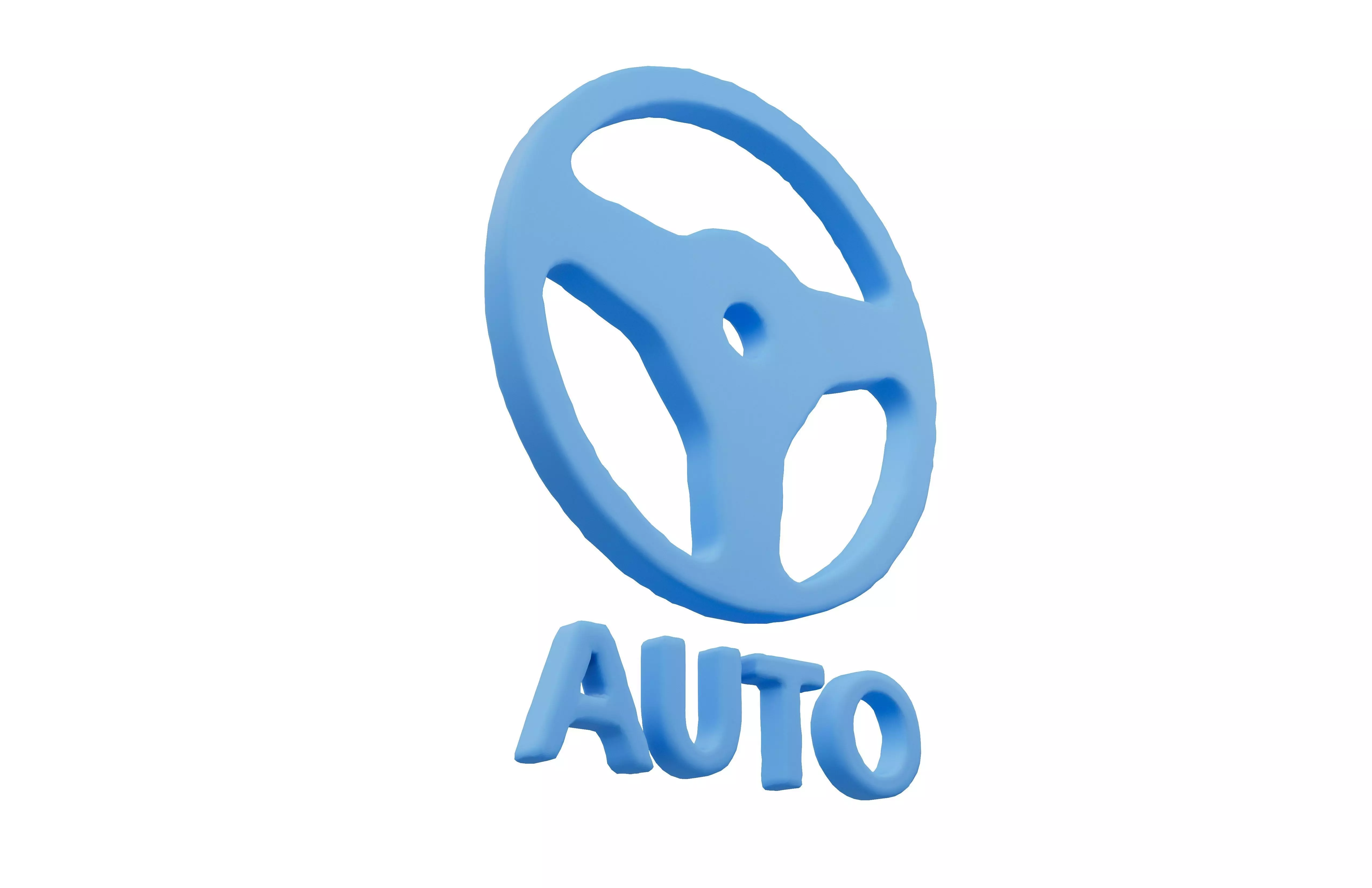 Autonomous Driving Symbol v1 002 Low-poly 3D model_3