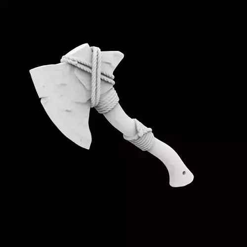 Tribal Stone Axe 3D Print Model