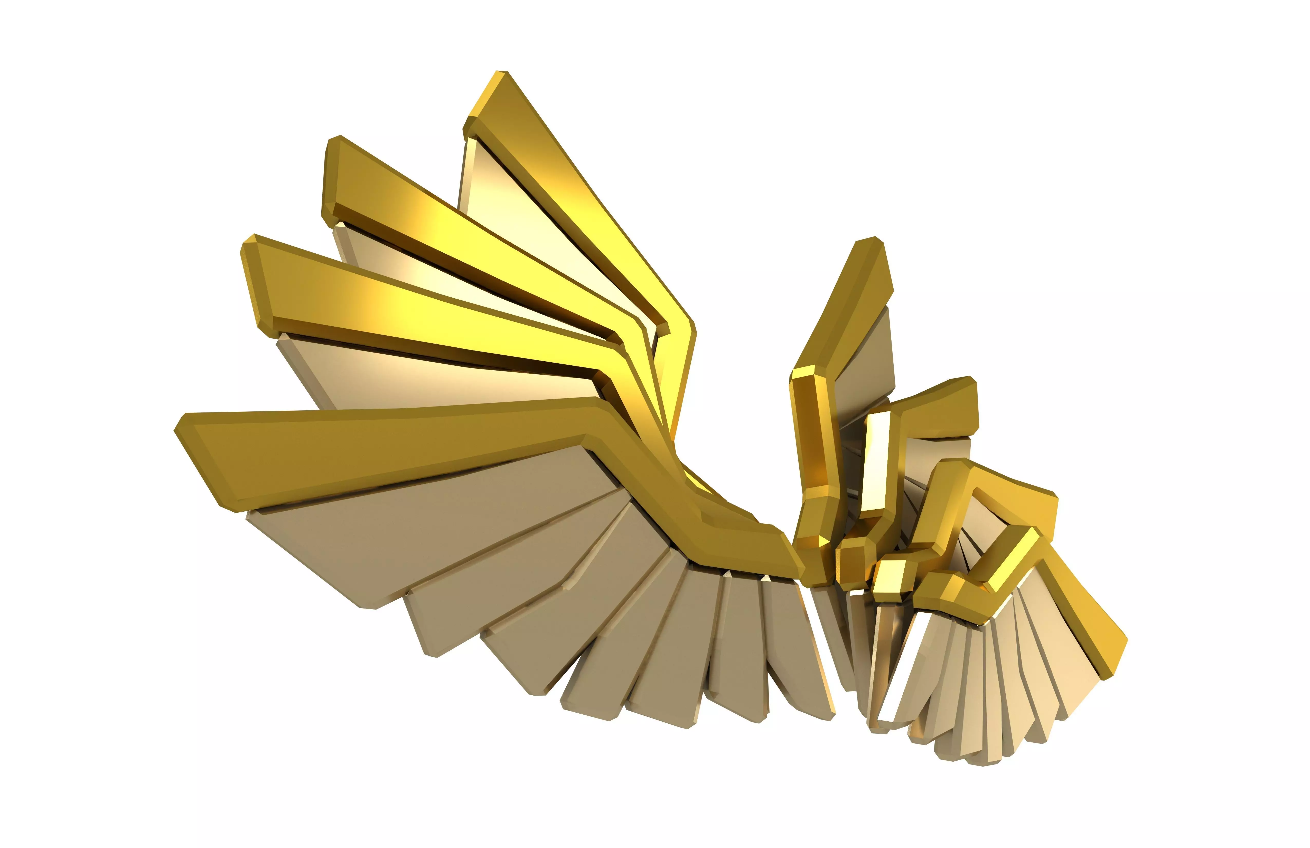Low Poly Wings v11 007 Low-poly 3D model_3