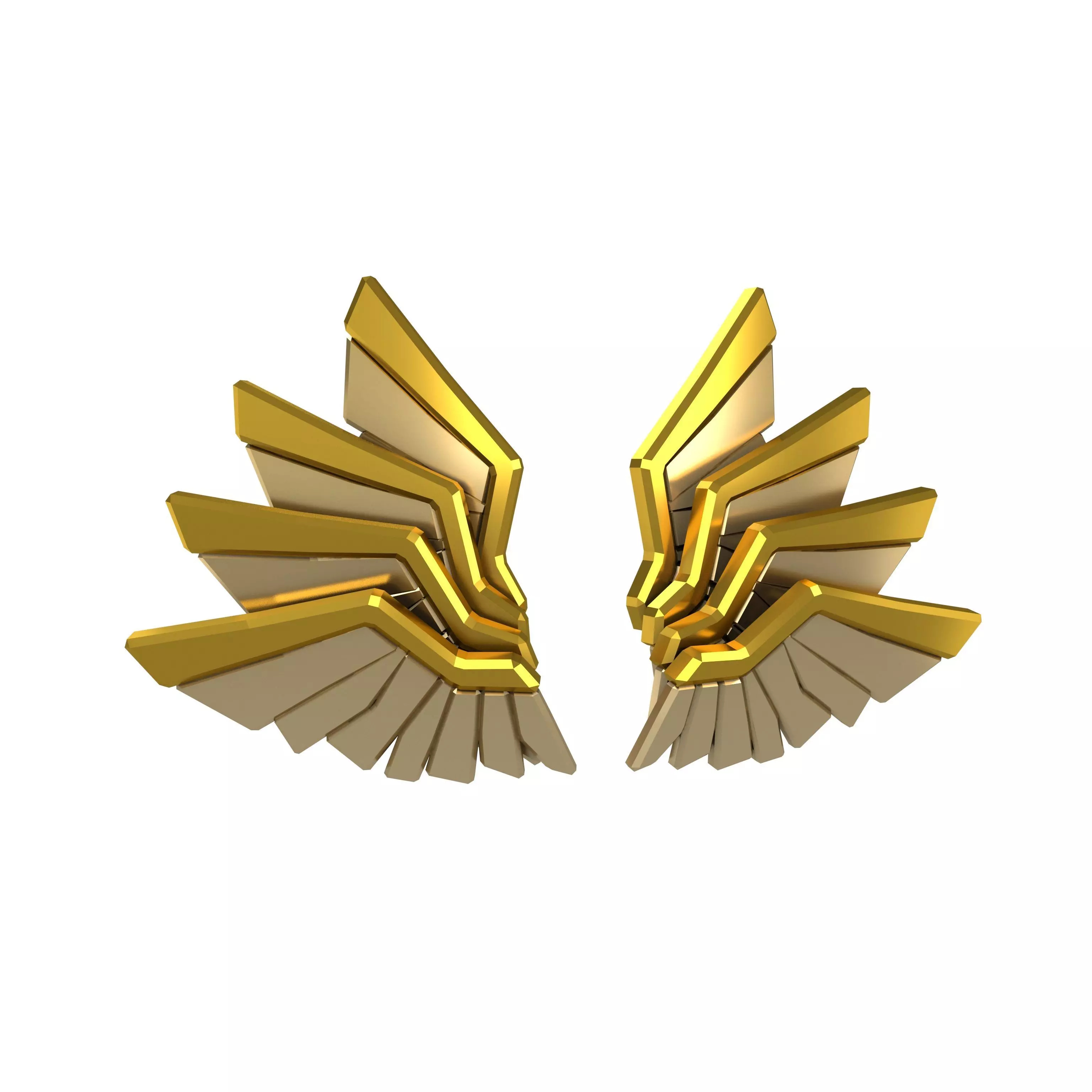 Low Poly Wings v11 007 Low-poly 3D model_0