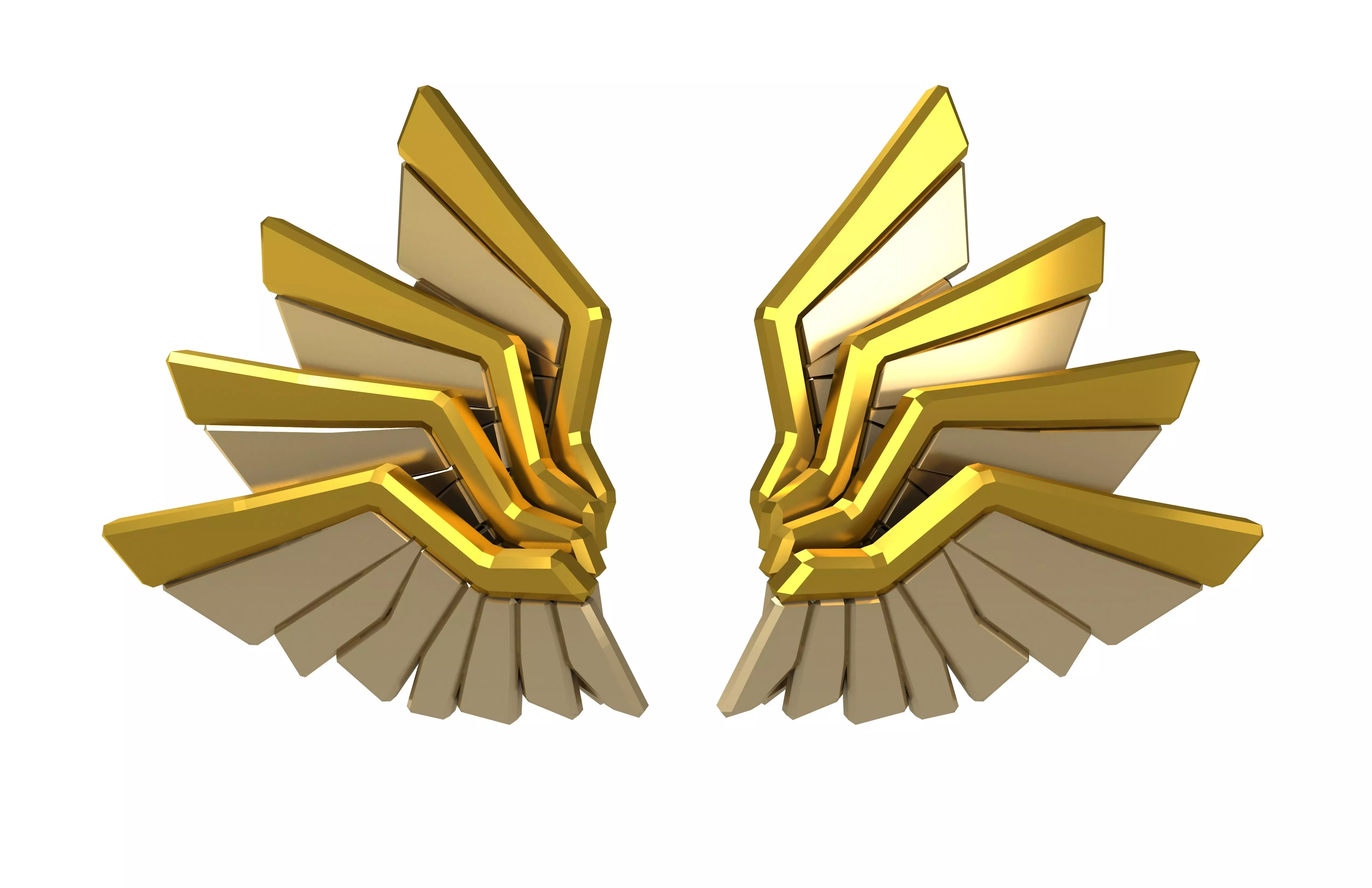 Low Poly Wings v11 007 Low-poly 3D model_1