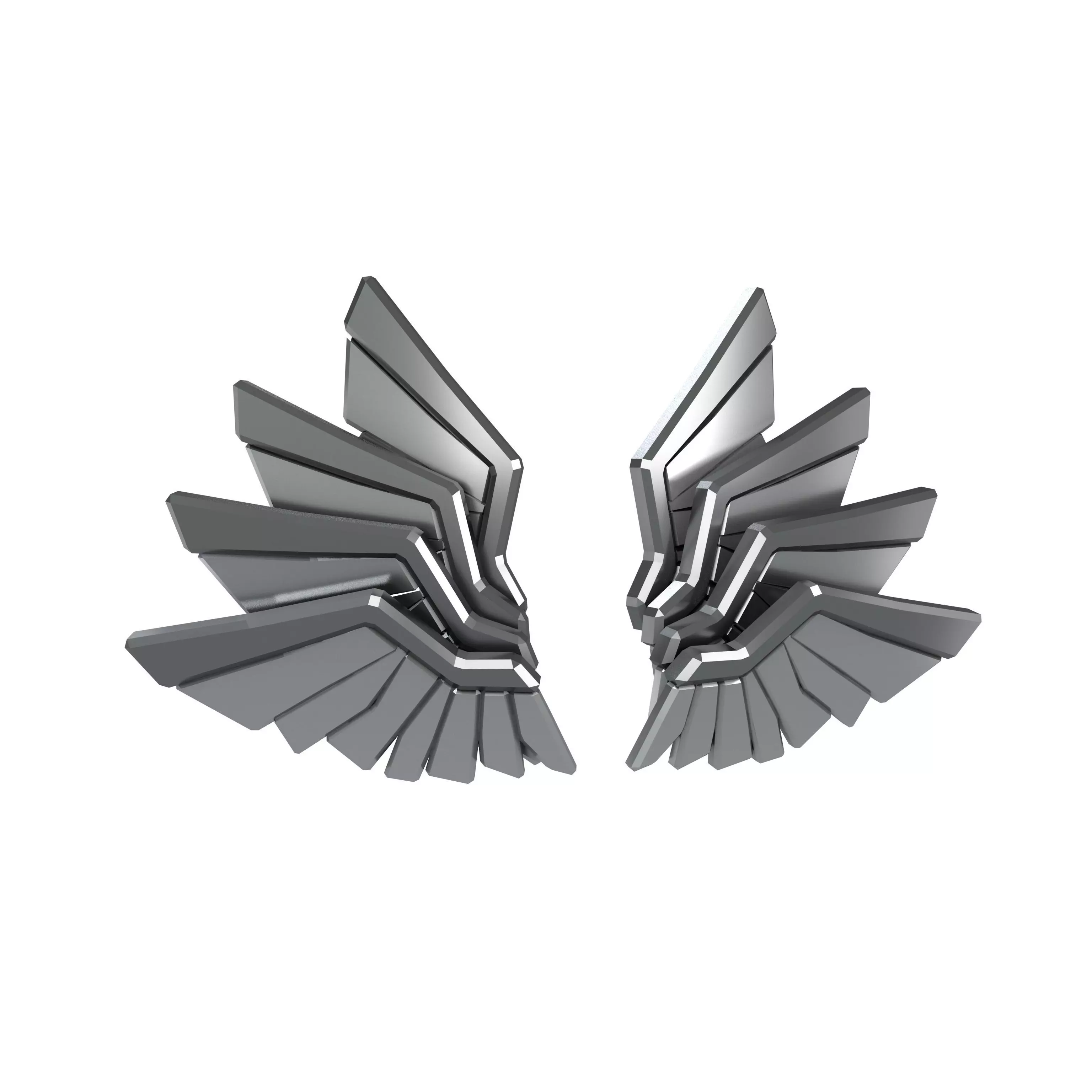 Low Poly Wings v11 008 Low-poly 3D model_0