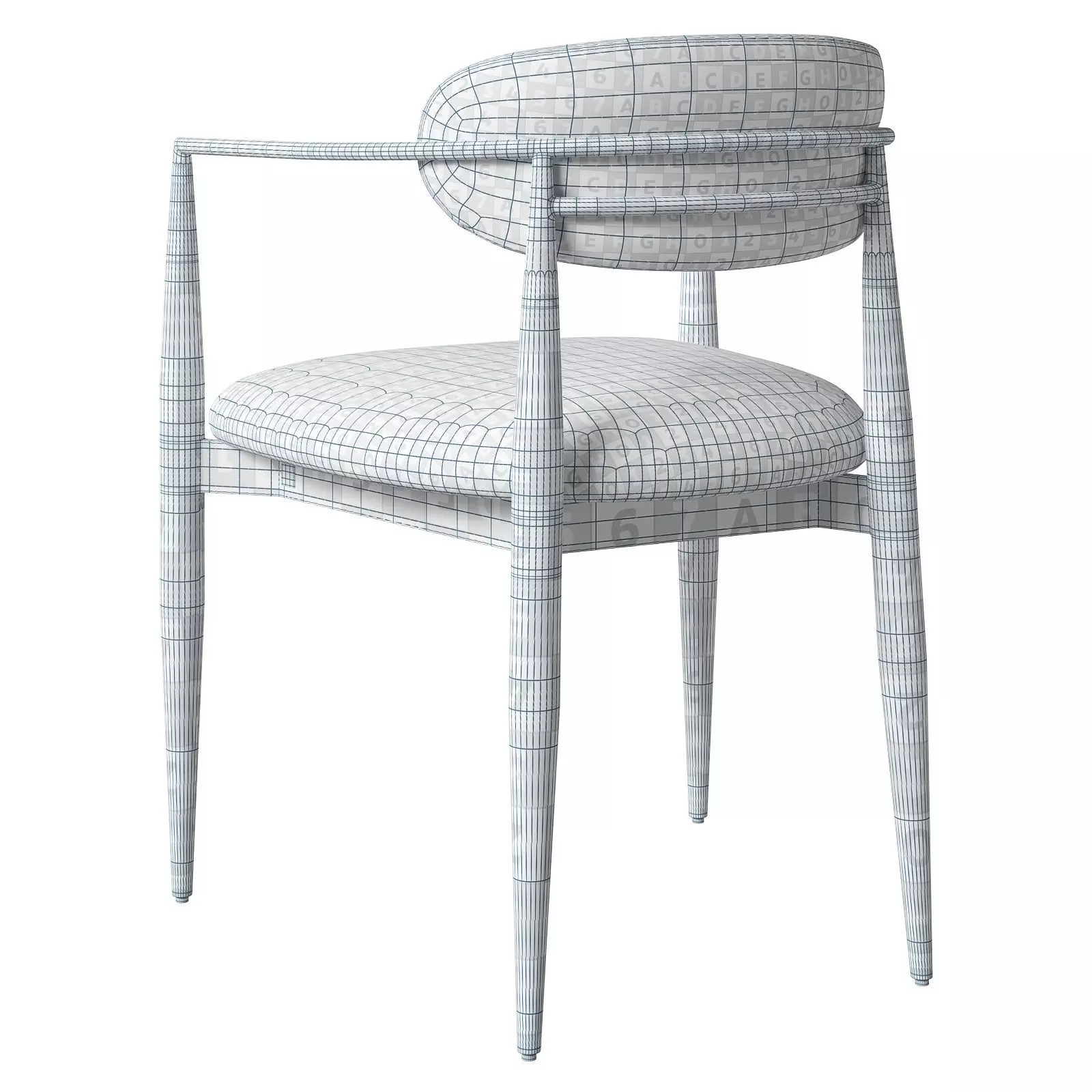 Koala Living dining chair Amy 3D model_7