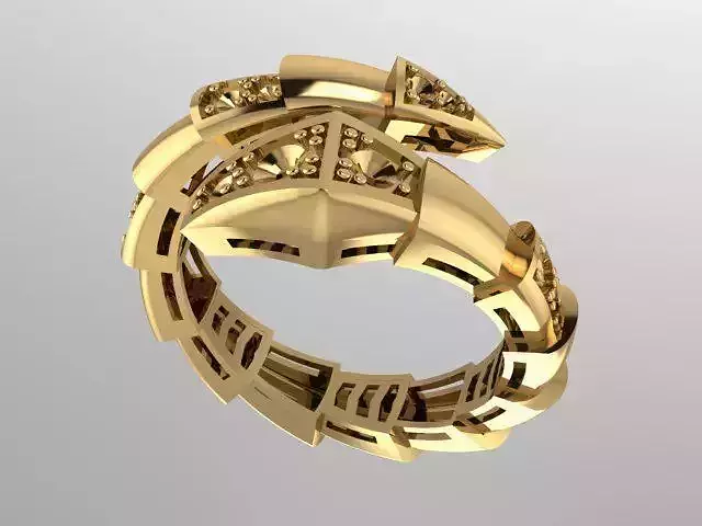Serpenti Bvlgary ring bulgari serpiente snake 3D print model