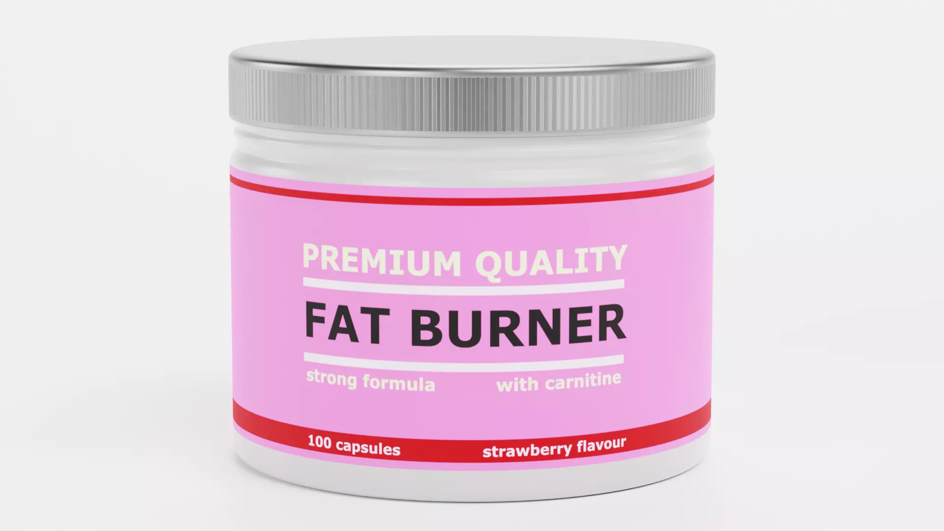 Fat Burner - Product Concept Packaging Low-poly 3D model