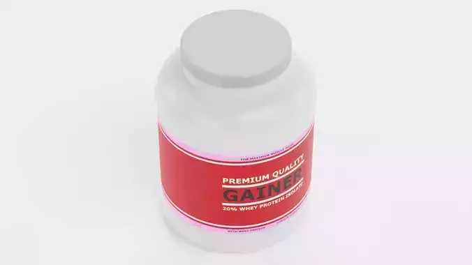 Gainer - Product Concept Packaging Low-poly 3D model 3
